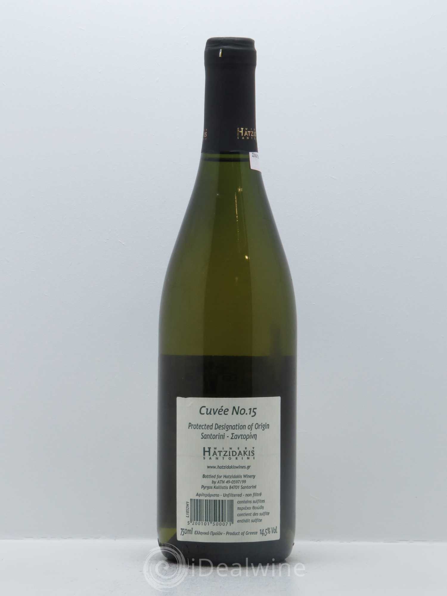 Santorini Hatzidakis Assyrtiko Cuvée 15 2015 - Lot de 1 bouteille - 1