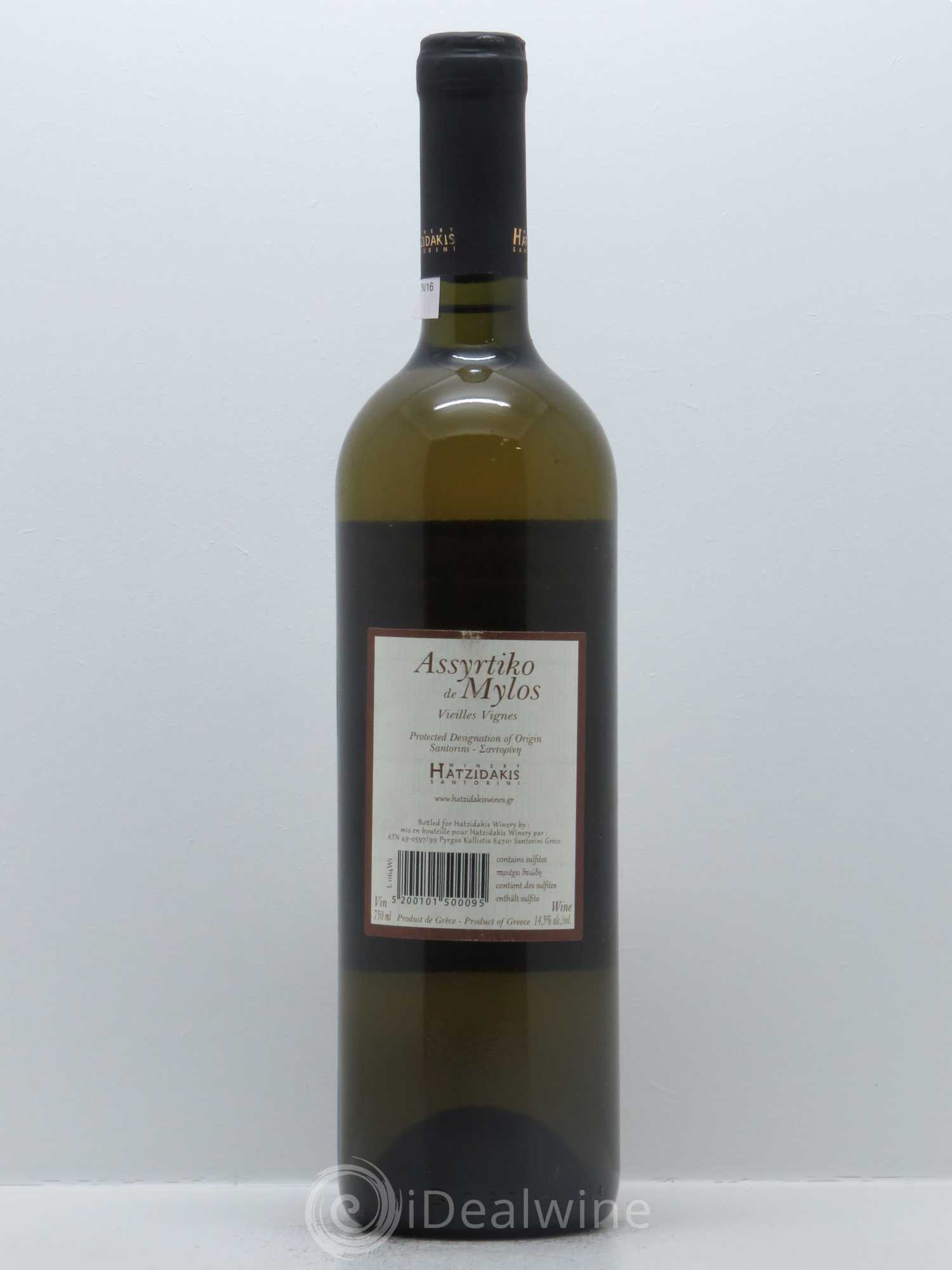 Santorini Hatzidakis Assyrtiko de Mylos Vieilles Vignes 2015 - Lot de 1 bouteille - 1