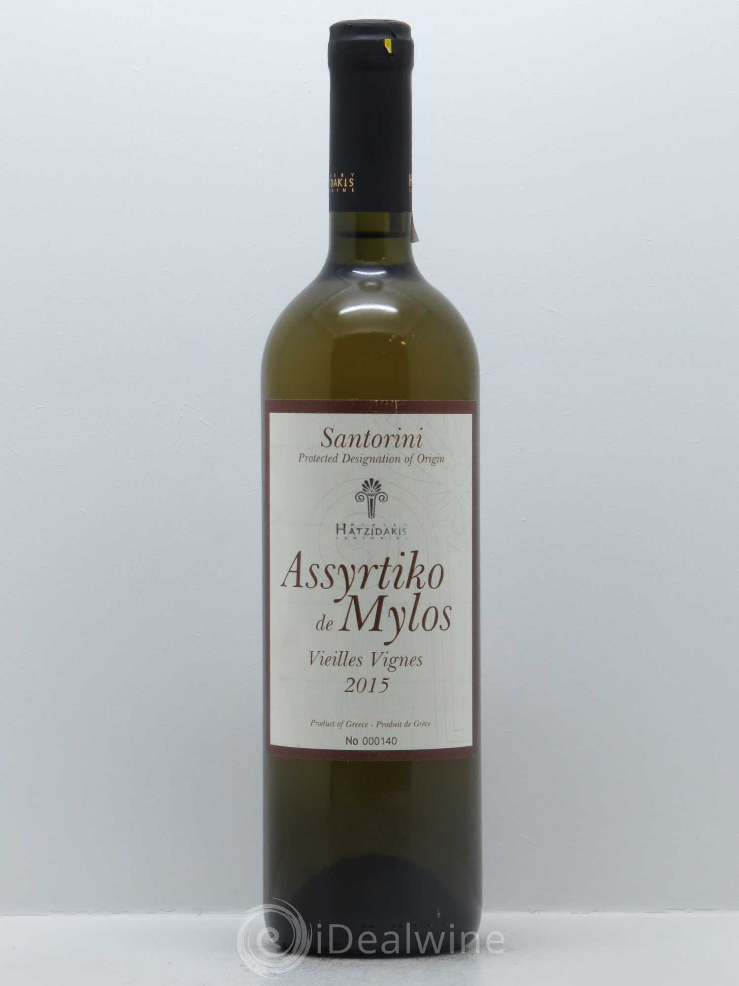 Santorini Hatzidakis Assyrtiko de Mylos Vieilles Vignes 2015 - Lot de 1 bouteille - 0