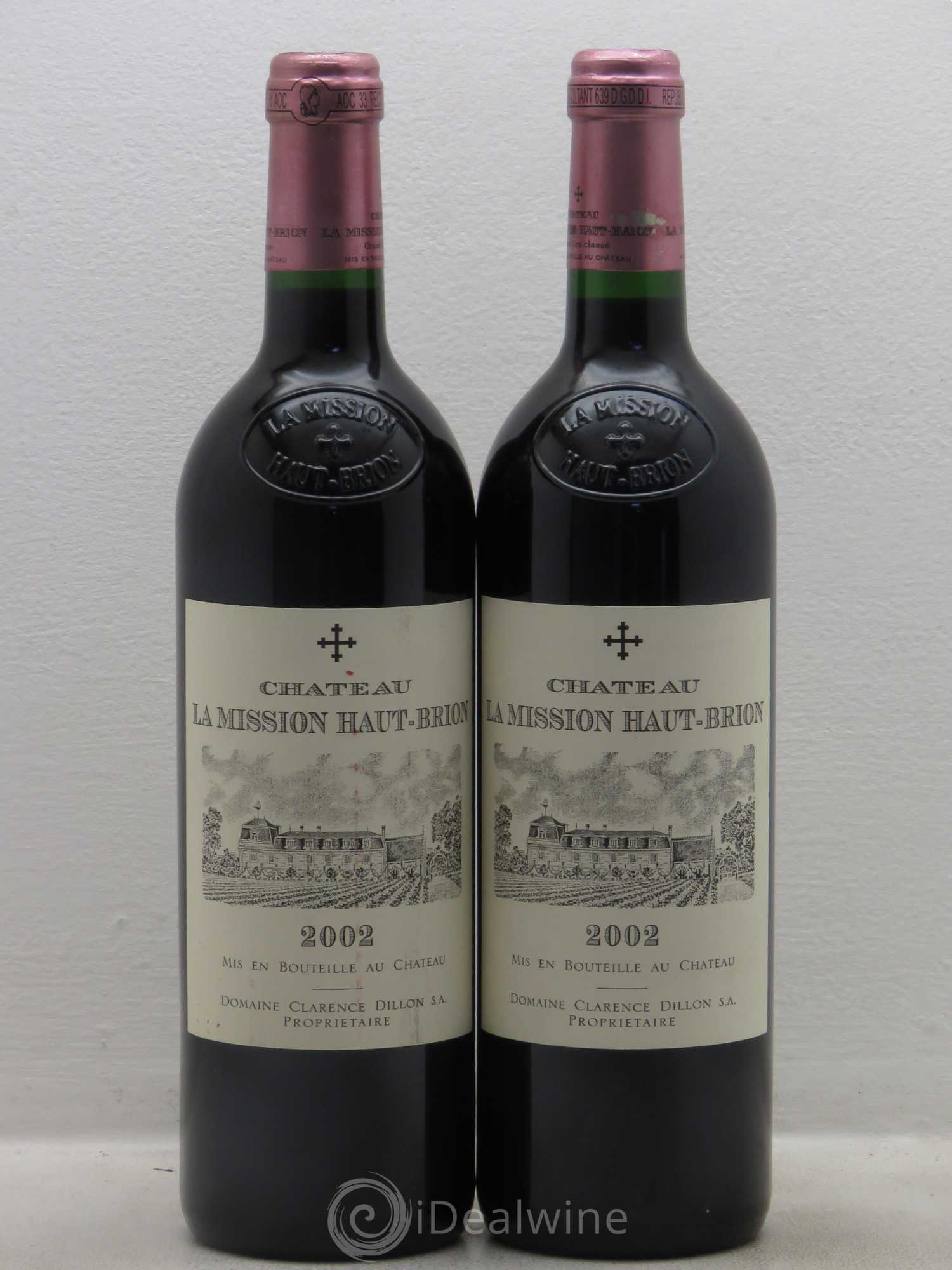 Château la Mission Haut-Brion Cru Classé de Graves 2002 - Lot de 2 bouteilles - 0