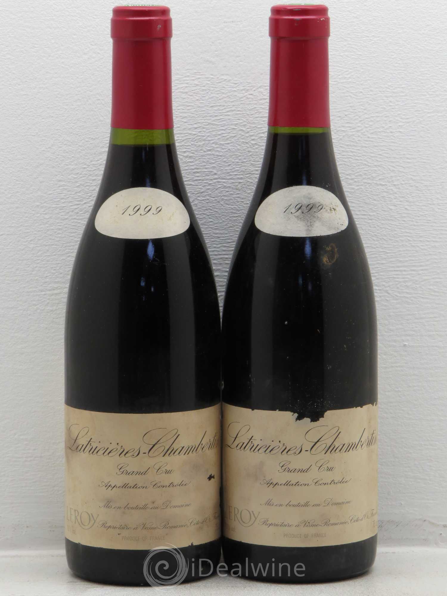 Latricières-Chambertin Grand Cru Leroy (Domaine) 1999 - Lot de 2 bouteilles - 0