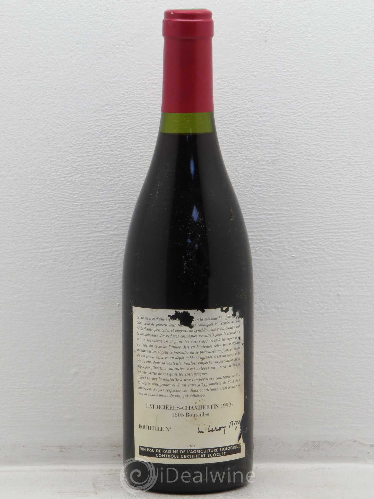 Latricières-Chambertin Grand Cru Leroy (Domaine) 1999 - Lotto di 1 bottiglia - 1