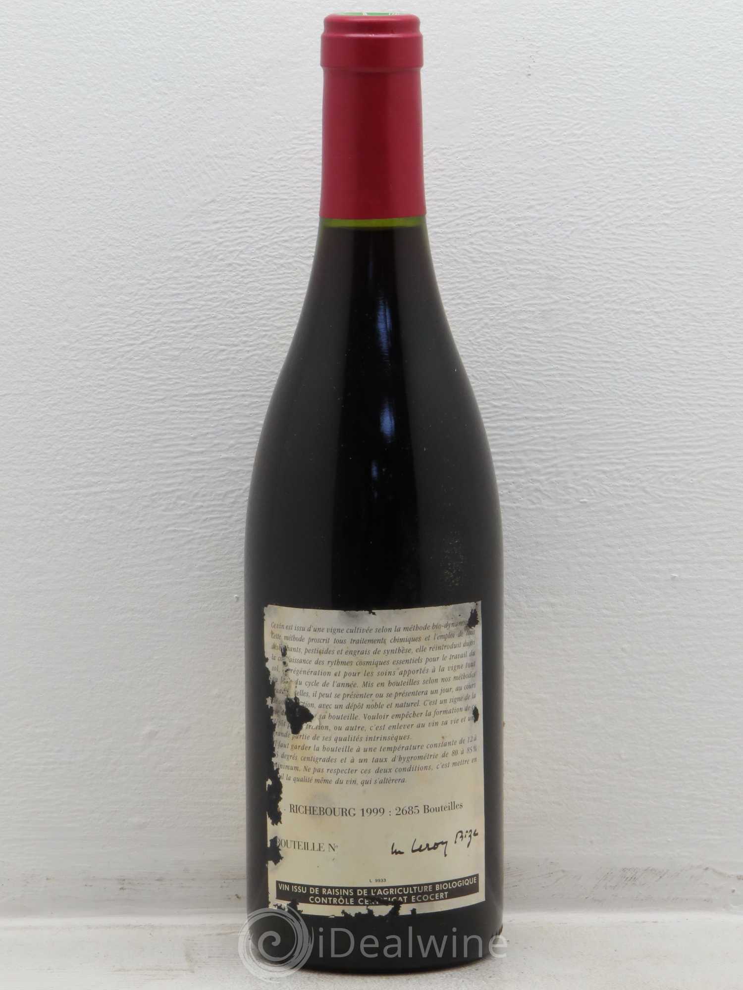 Richebourg Grand Cru Leroy (Domaine) 1999 - Lot de 1 bouteille - 1