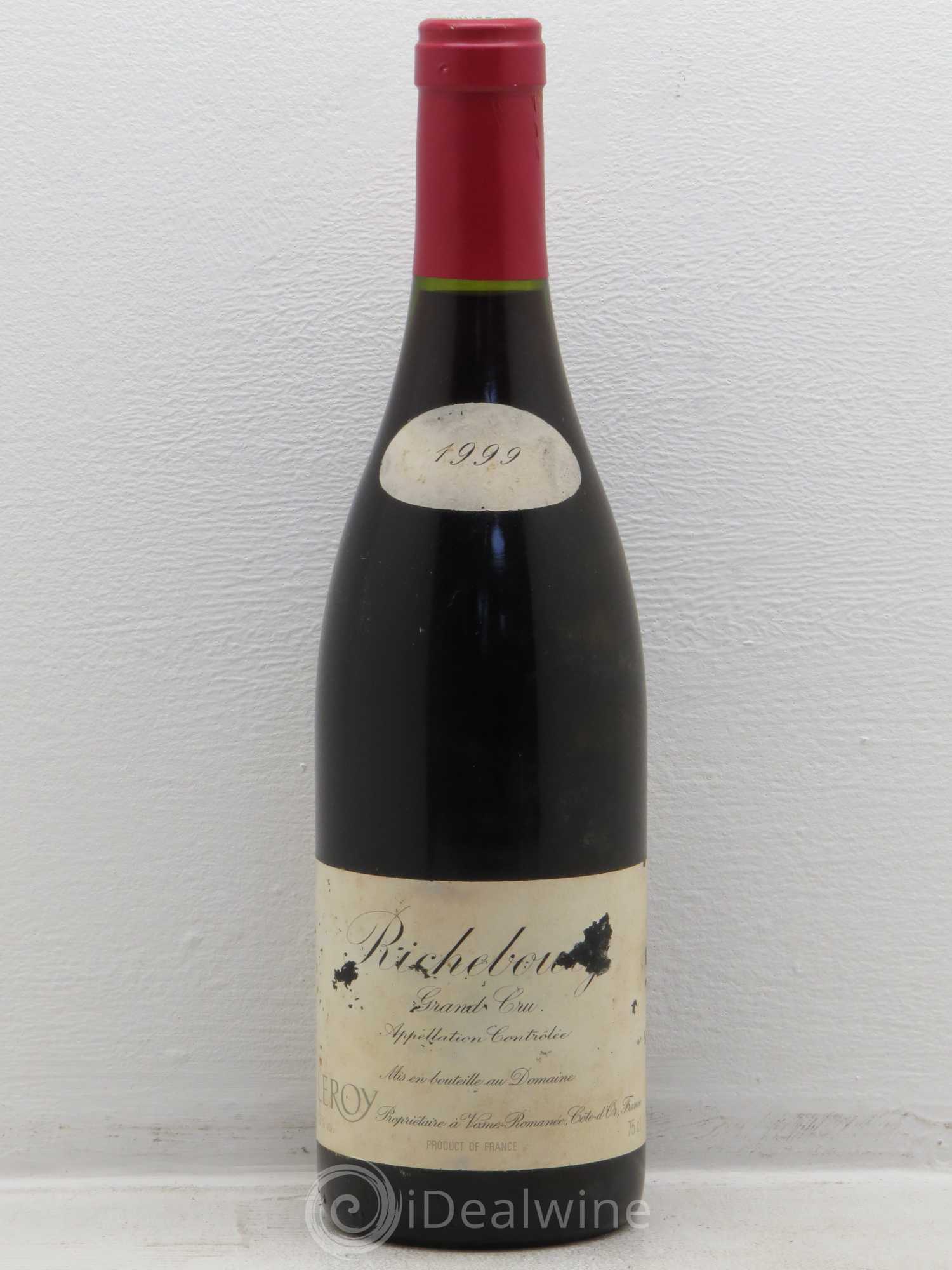 Richebourg Grand Cru Leroy (Domaine) 1999 - Lot de 1 bouteille - 0