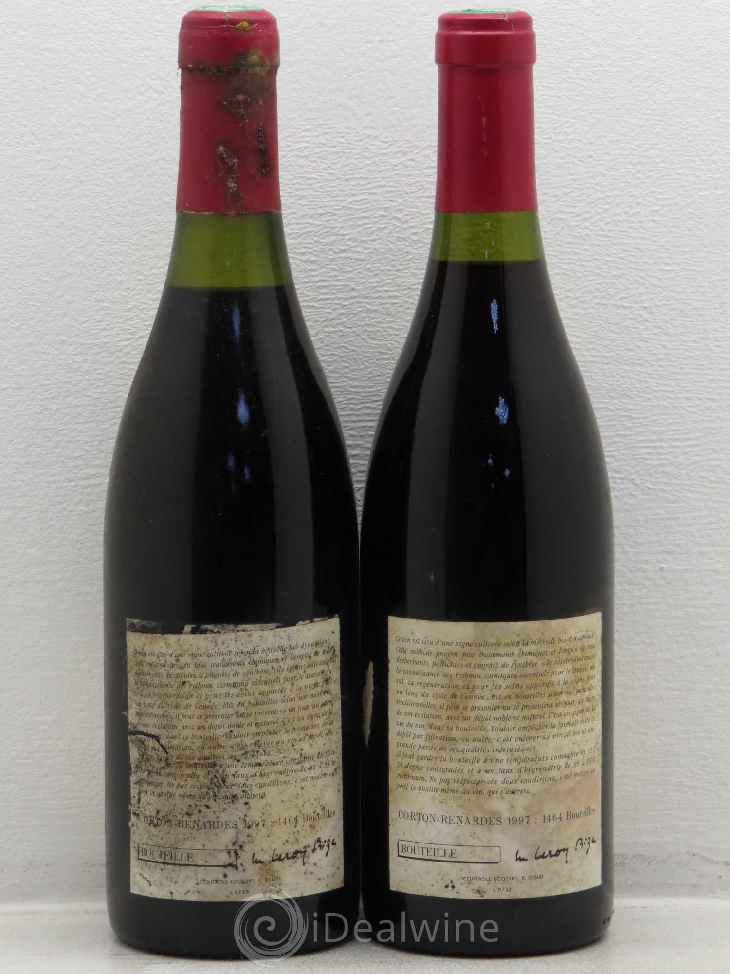 Corton Grand Cru Les Renardes Leroy (Domaine) 1997 - Lot de 2 bouteilles - 1