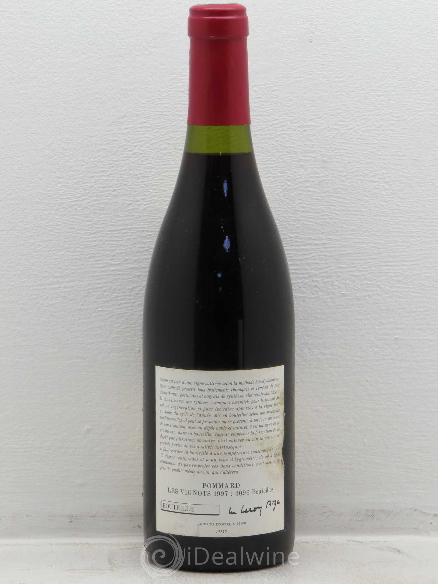 Pommard Les Vignots Leroy (Domaine) 1997 - Lot de 1 bouteille - 1