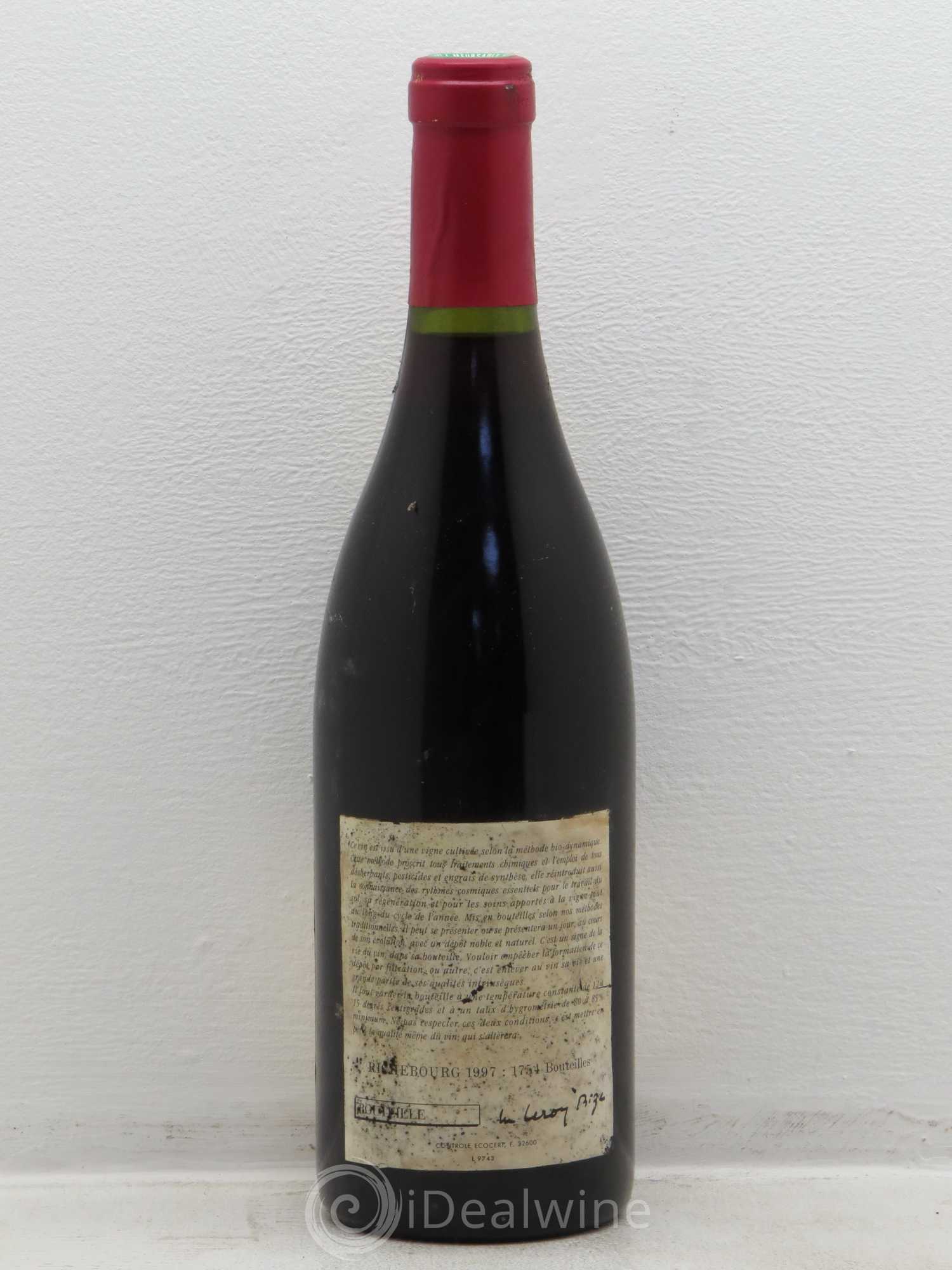 Richebourg Grand Cru Leroy (Domaine) 1997 - Lot de 1 bouteille - 1