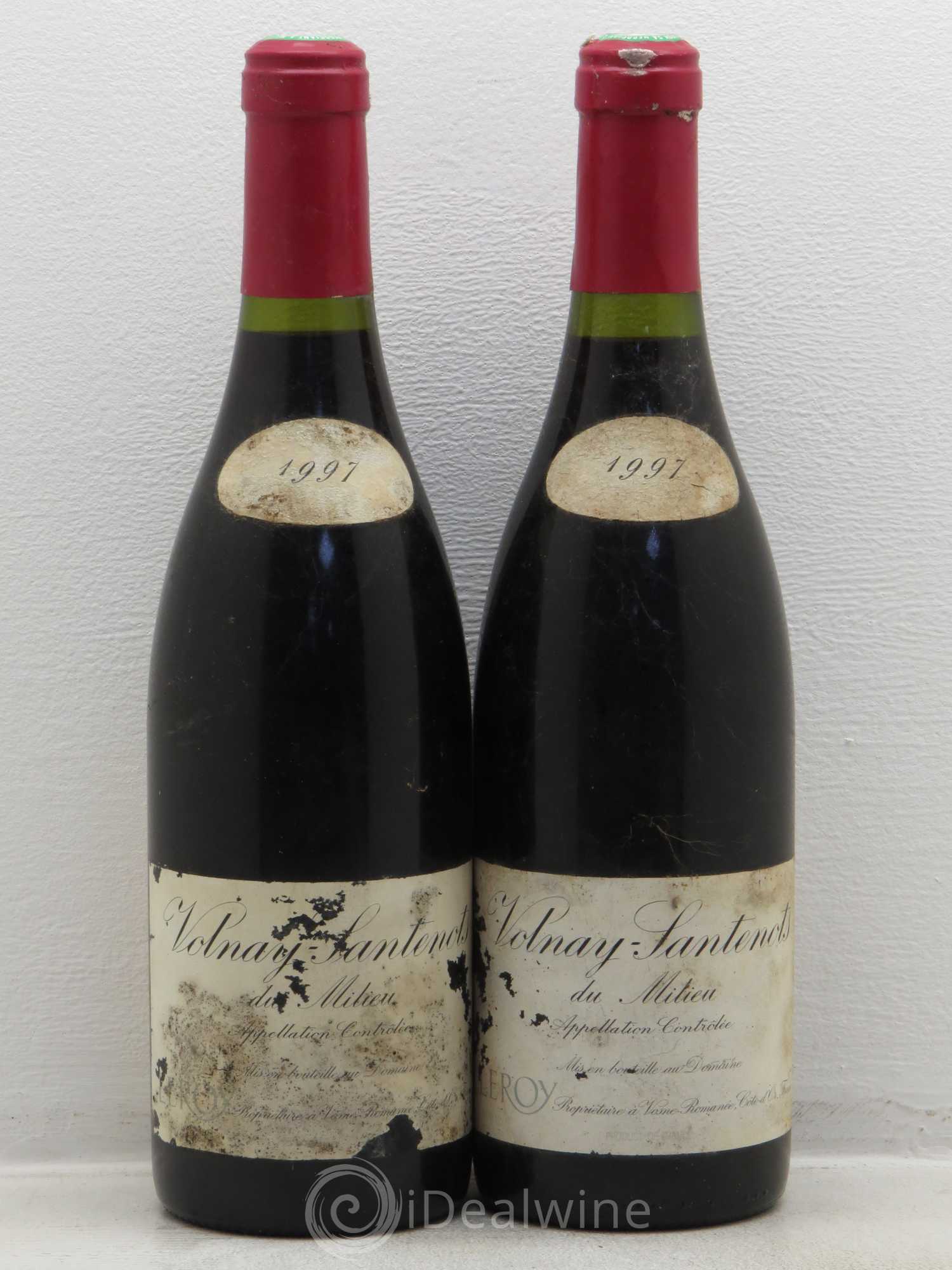 Volnay 1er Cru Santenots du Milieu Leroy (Domaine) 1997 - Lot de 2 bouteilles - 0