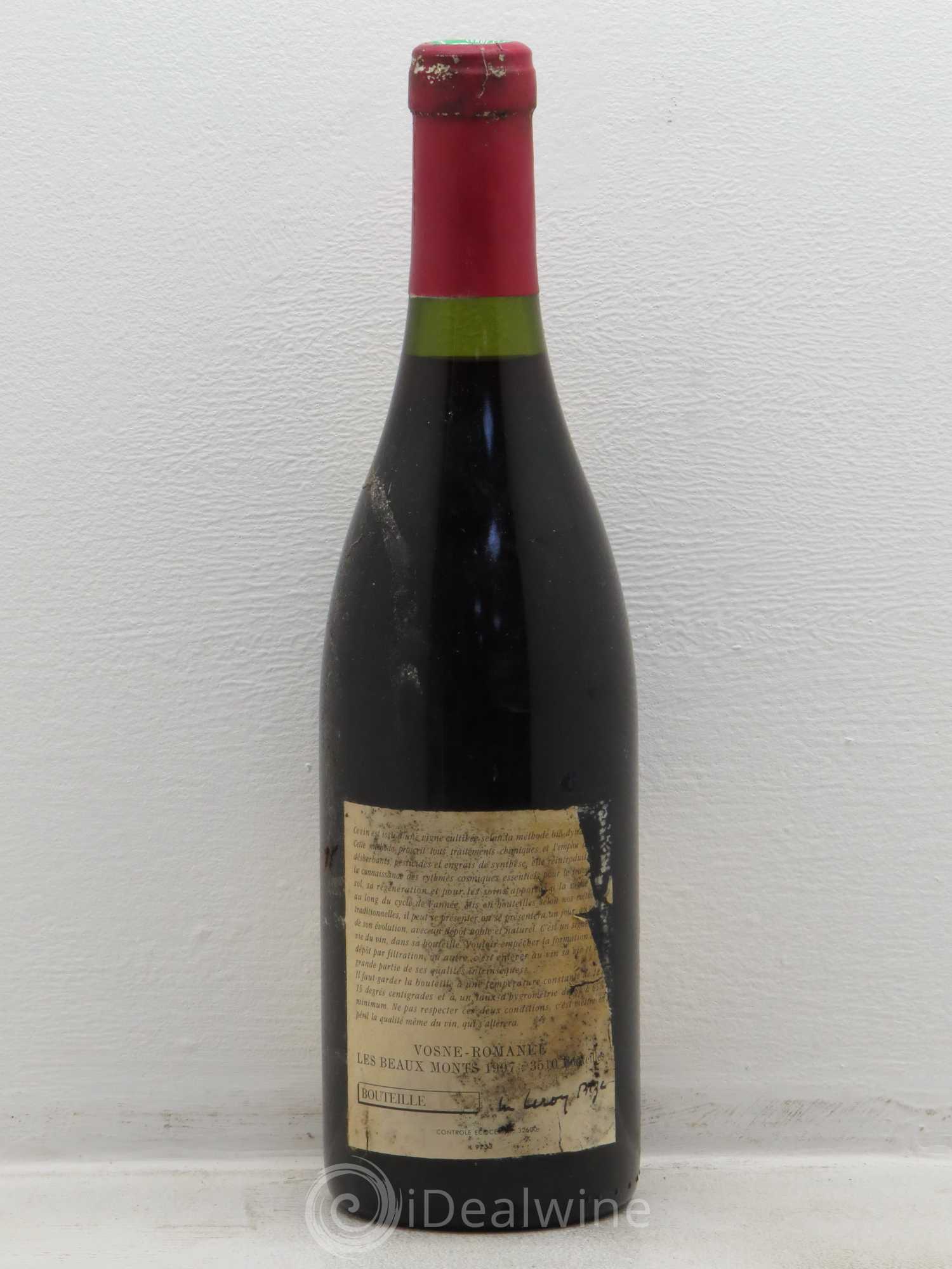 Vosne-Romanée 1er Cru Les Beaux-Monts Leroy (Domaine) 1997 - Lot de 1 bouteille - 1