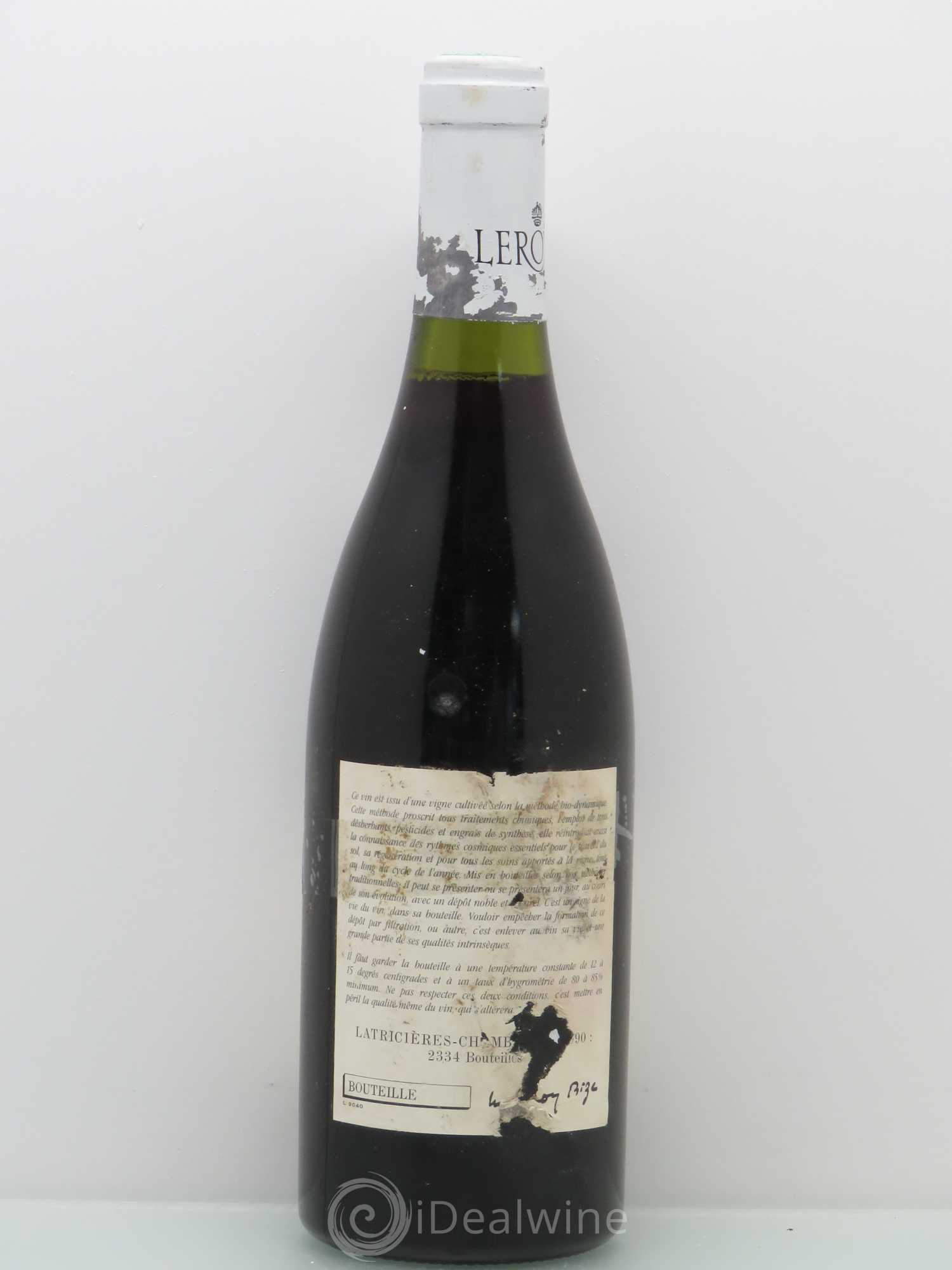 Latricières-Chambertin Grand Cru Leroy (Domaine) 1990 - Lotto di 1 bottiglia - 1