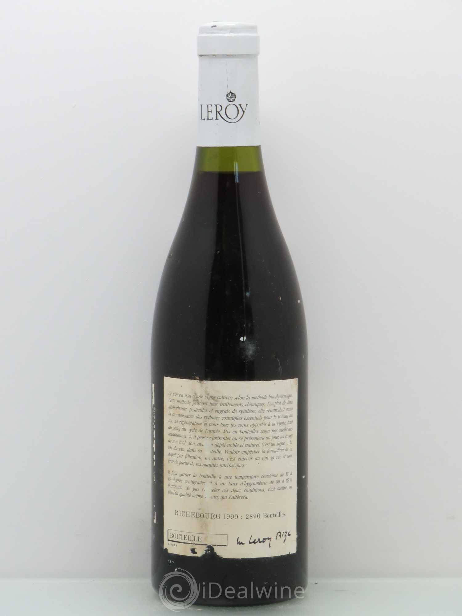 Richebourg Grand Cru Leroy (Domaine) 1990 - Lot de 1 bouteille - 1