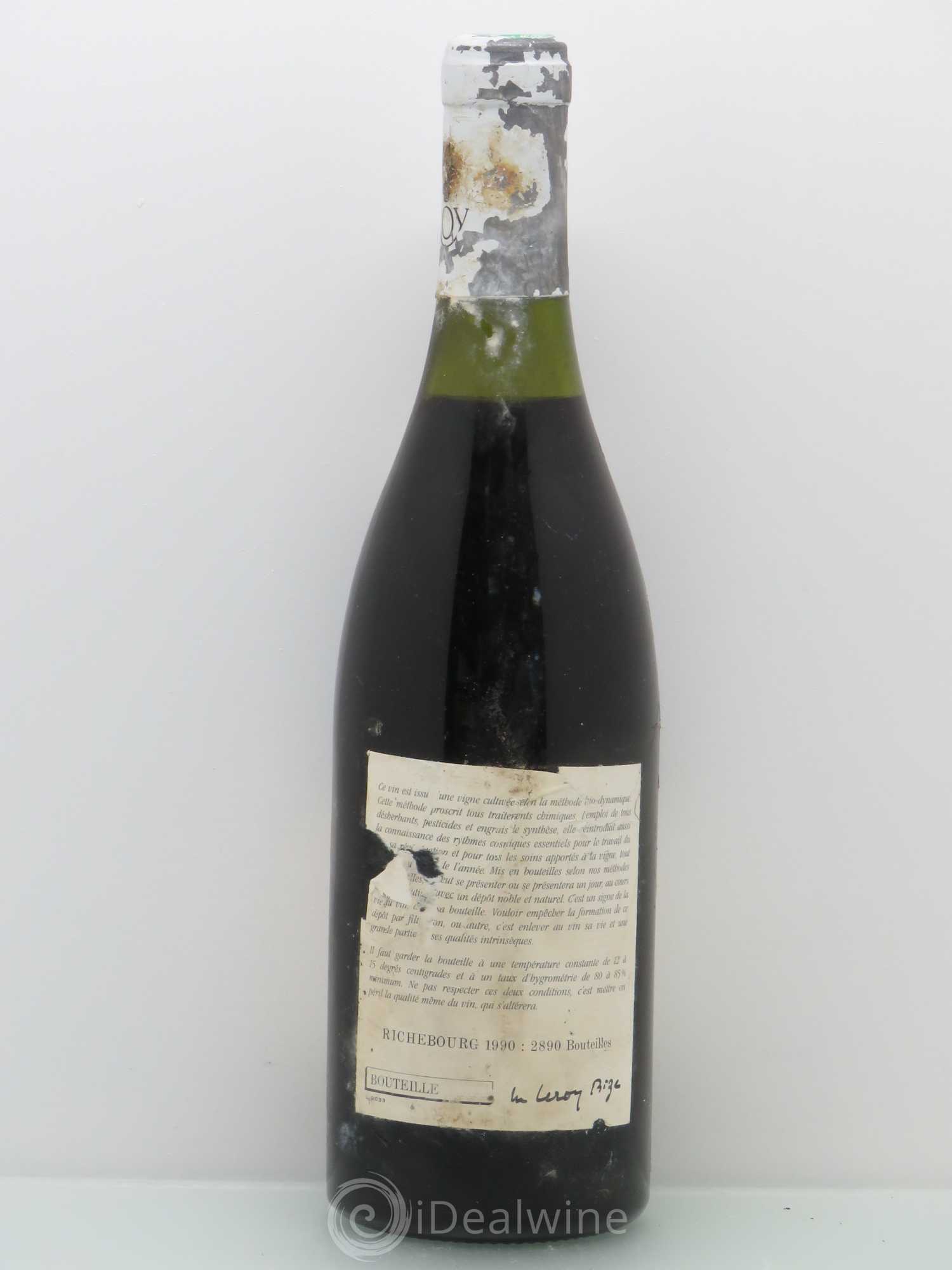 Richebourg Grand Cru Leroy (Domaine) 1990 - Lot de 1 bouteille - 1