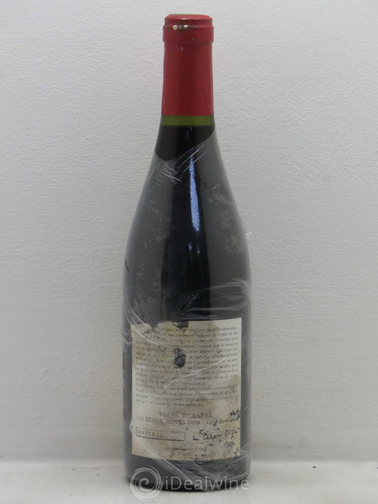 Vosne-Romanée 1er Cru Les Beaux-Monts Leroy (Domaine) 1998 - Lot de 1 bouteille - 1