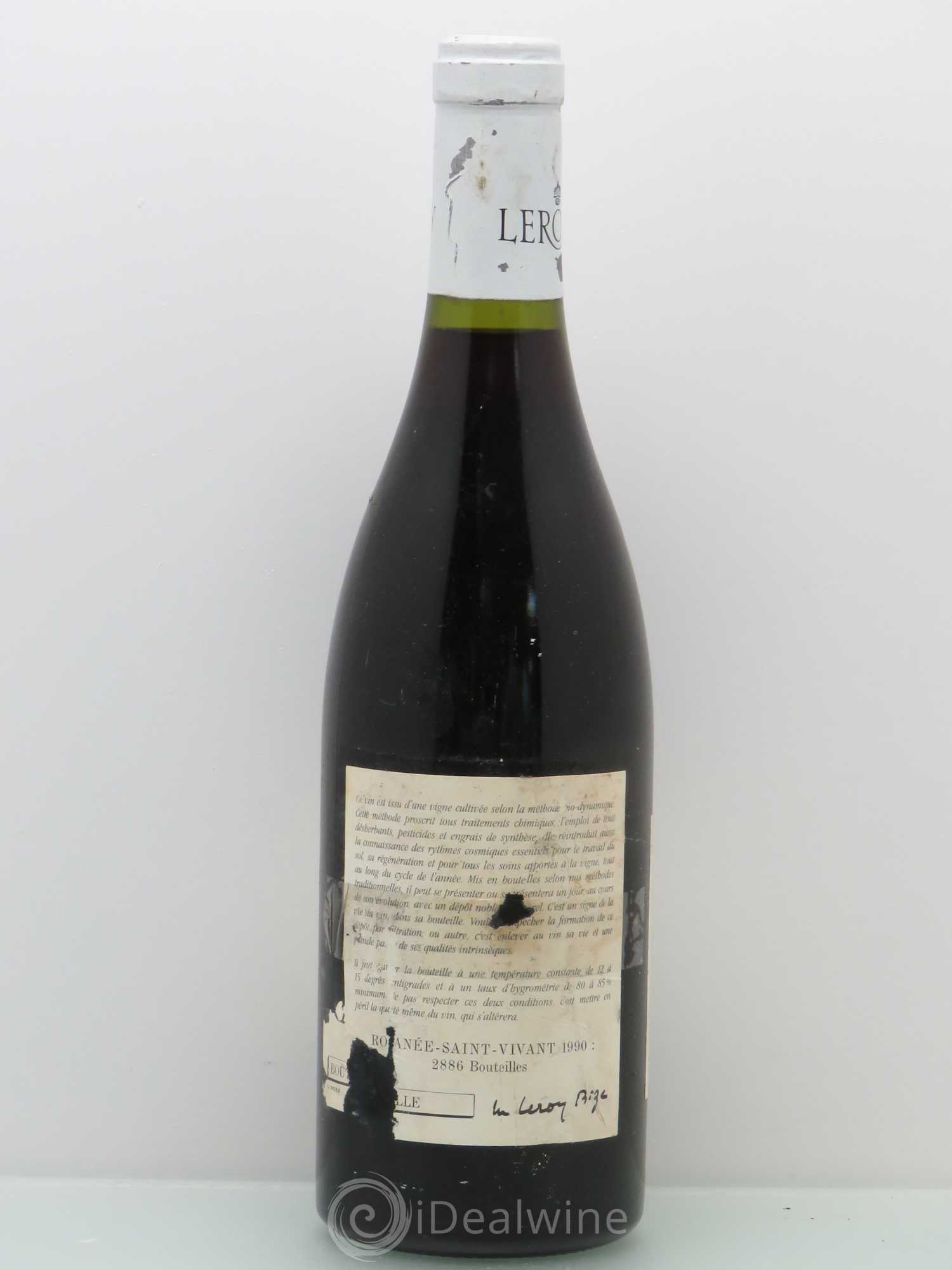 Romanée-Saint-Vivant Grand Cru Leroy (Domaine) 1990 - Lot de 1 bouteille - 1