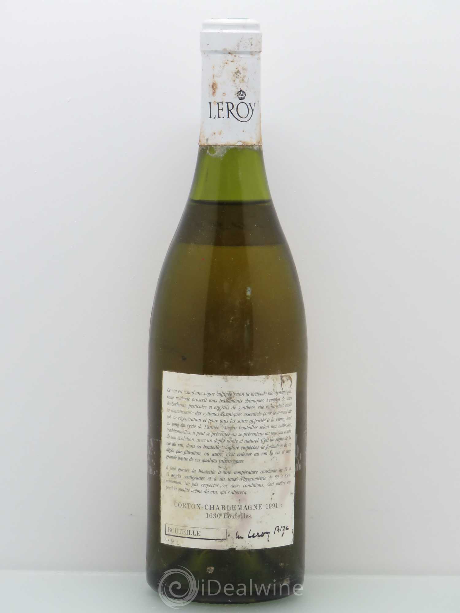 Corton-Charlemagne Grand Cru Leroy (Domaine) 1991 - Lot de 1 bouteille - 1