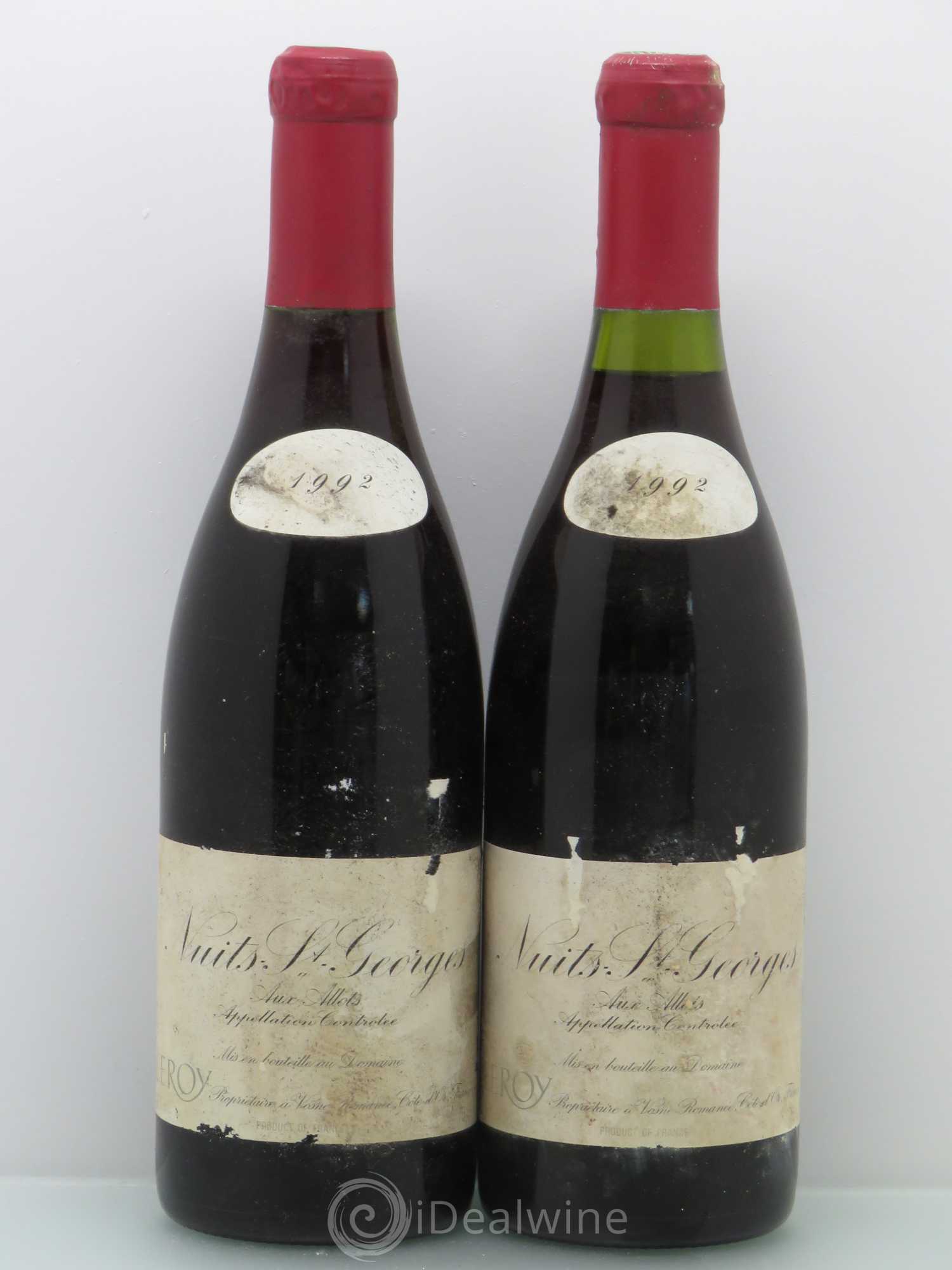 Nuits-Saint-Georges Aux Allots Leroy (Domaine) 1992 - Lot de 2 bouteilles - 0