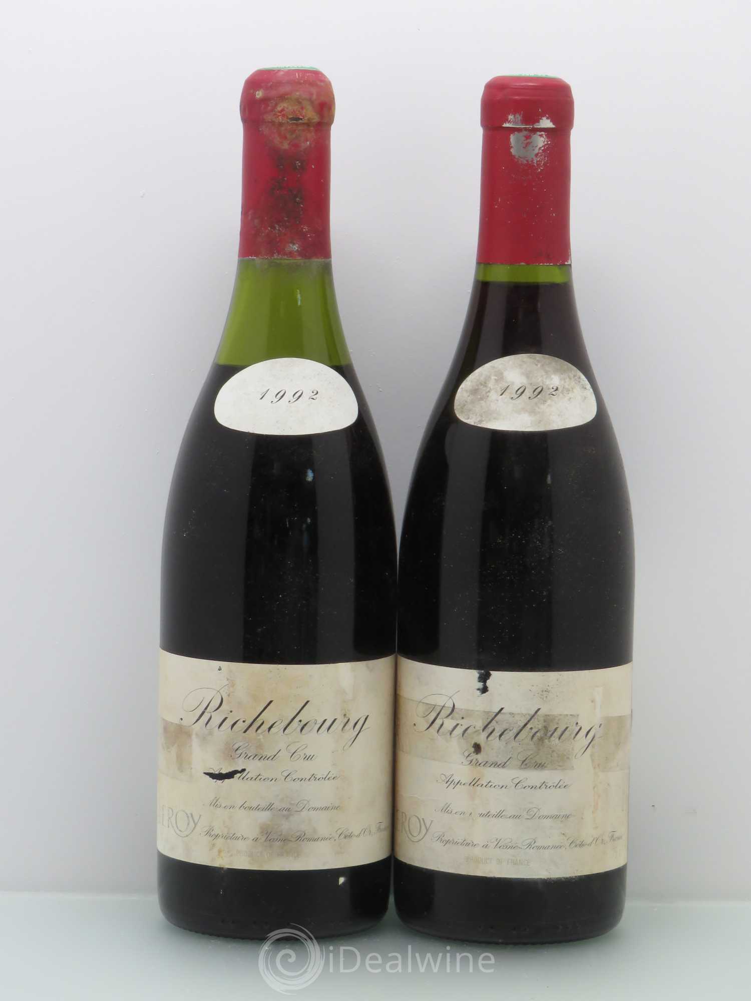 Richebourg Grand Cru Leroy (Domaine) 1992 - Lot de 2 bouteilles - 0