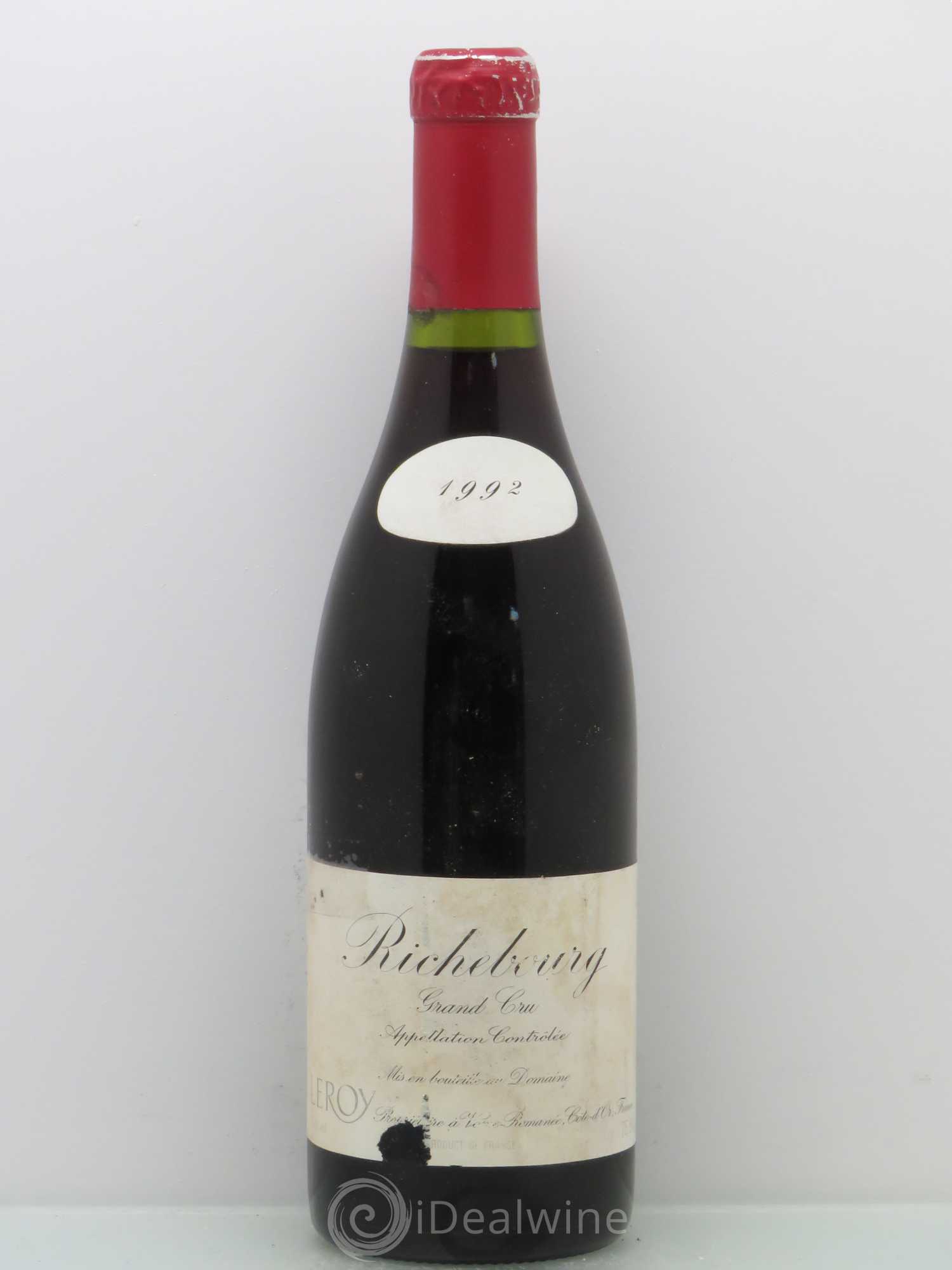 Richebourg Grand Cru Leroy (Domaine) 1992 - Lot de 1 bouteille - 0