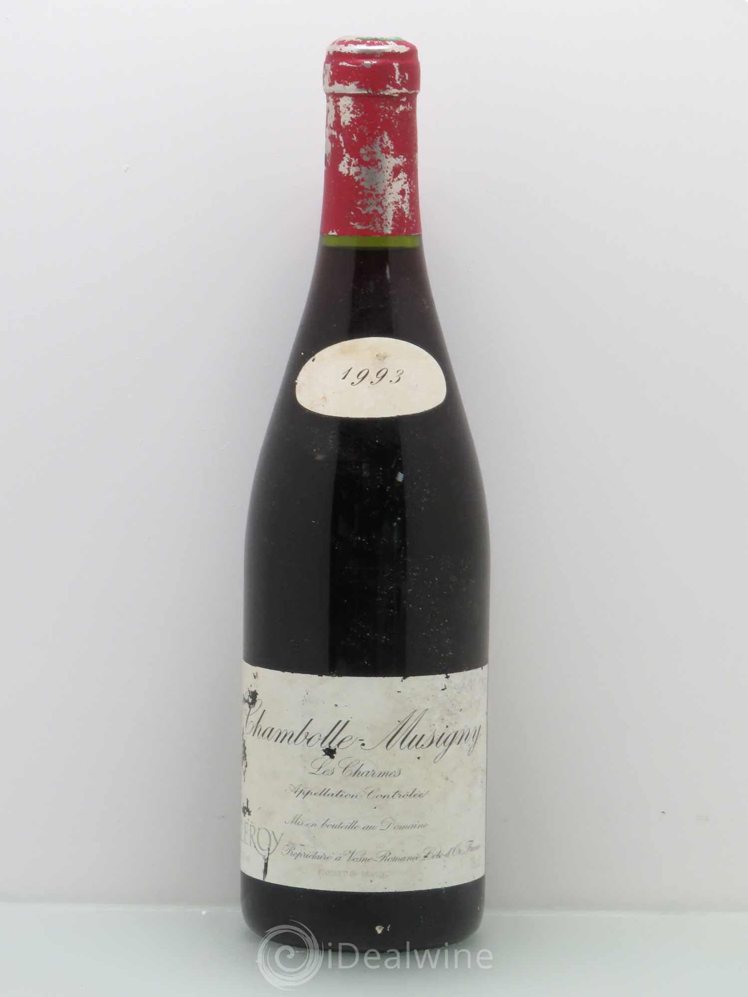 Chambolle-Musigny 1er Cru Les Charmes Leroy (Domaine) 1993 - Lot de 1 bouteille - 0