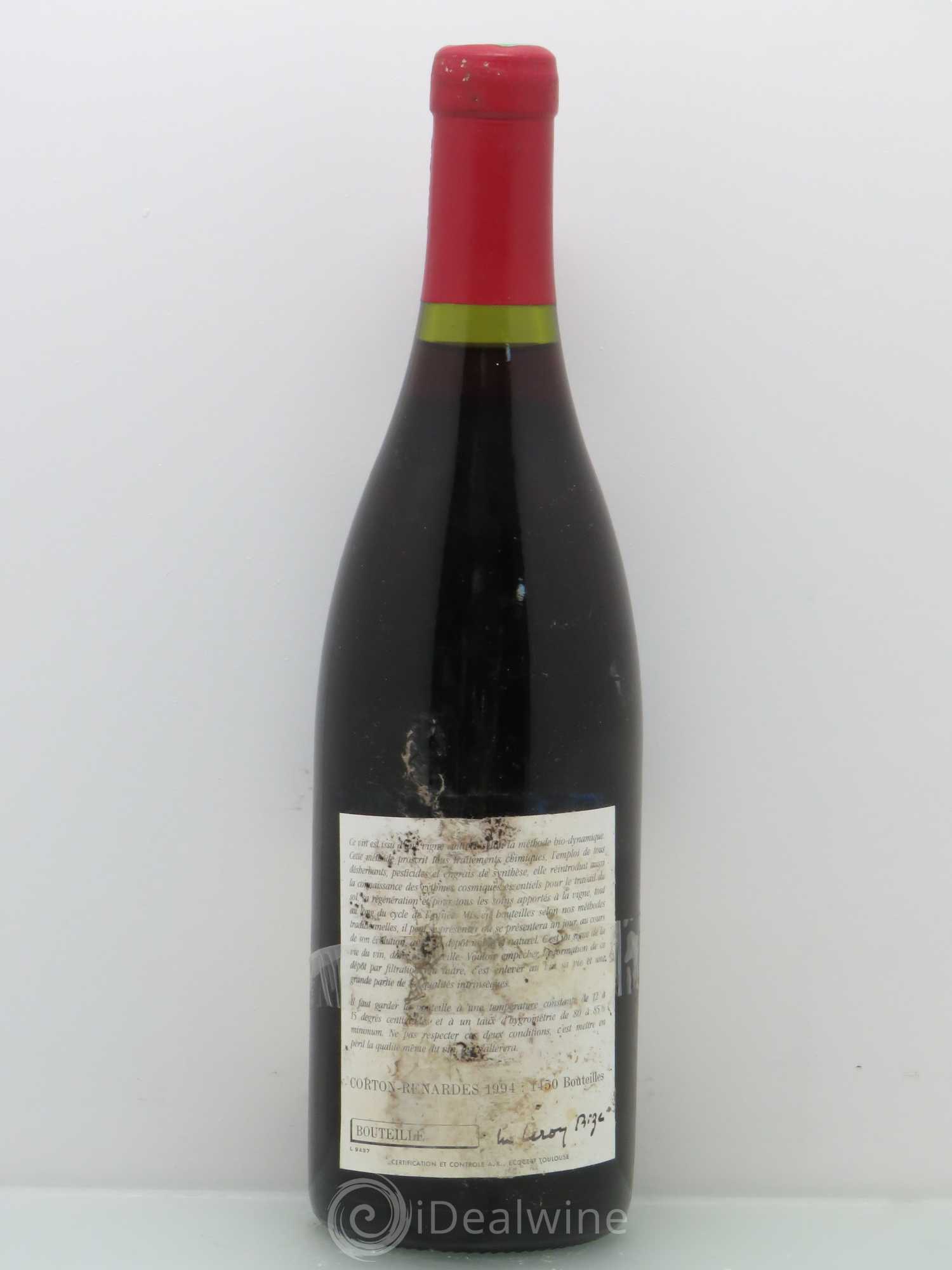 Corton Grand Cru Les Renardes Leroy (Domaine) 1994 - Lot de 1 bouteille - 1