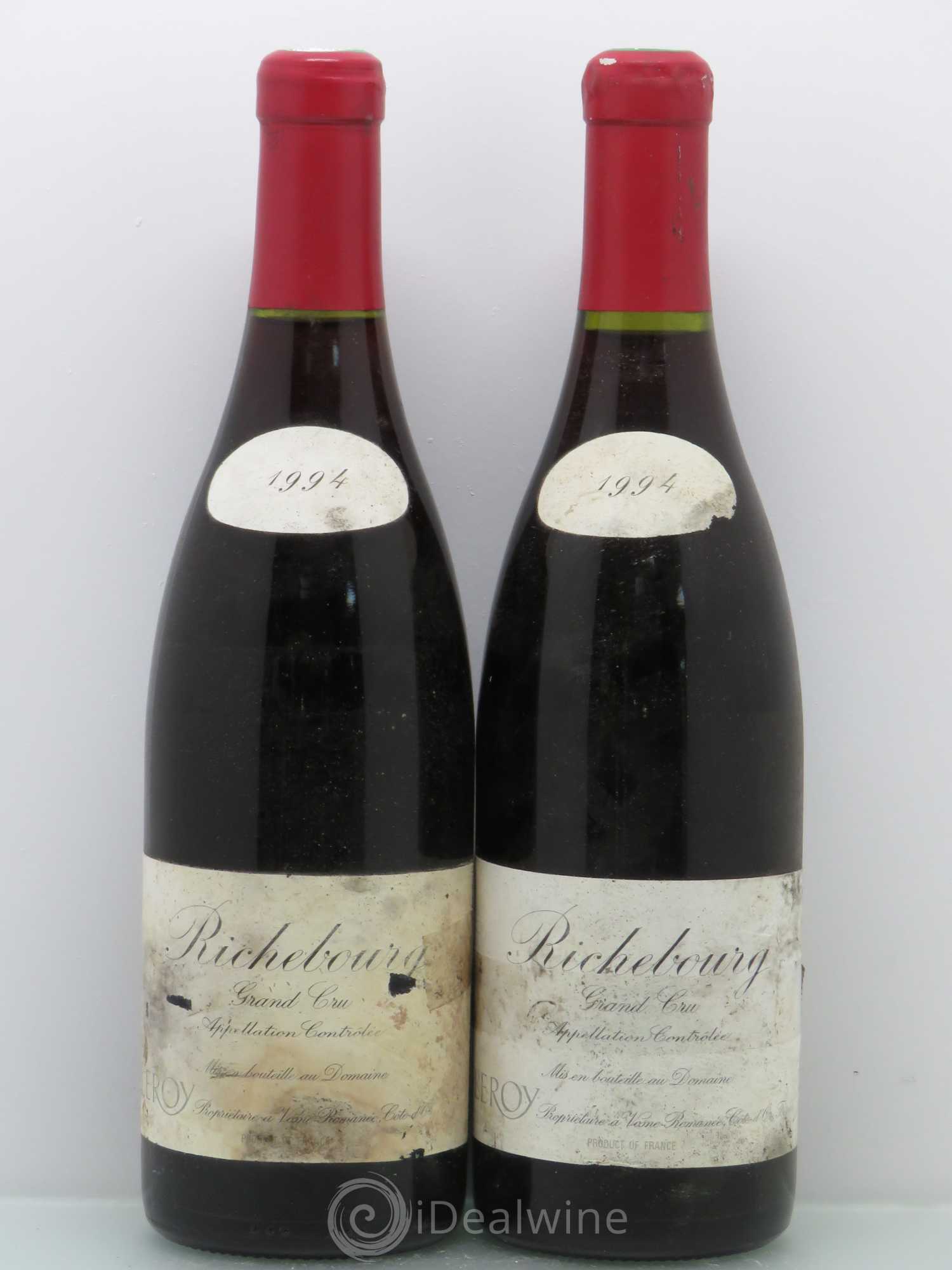Richebourg Grand Cru Leroy (Domaine) 1994 - Lot de 2 bouteilles - 0