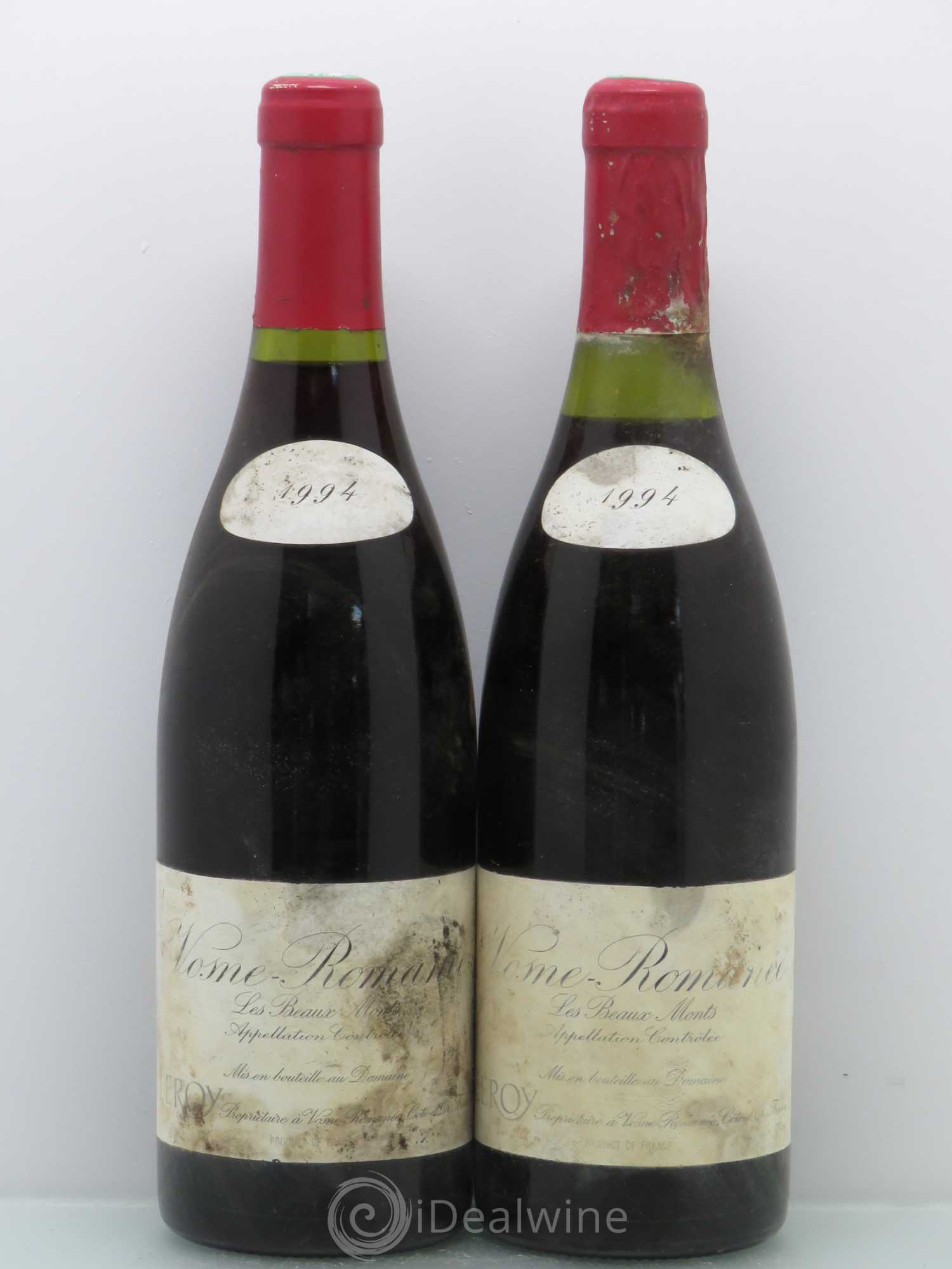 Vosne-Romanée 1er Cru Les Beaux-Monts Leroy (Domaine) 1994 - Lot de 2 bouteilles - 0