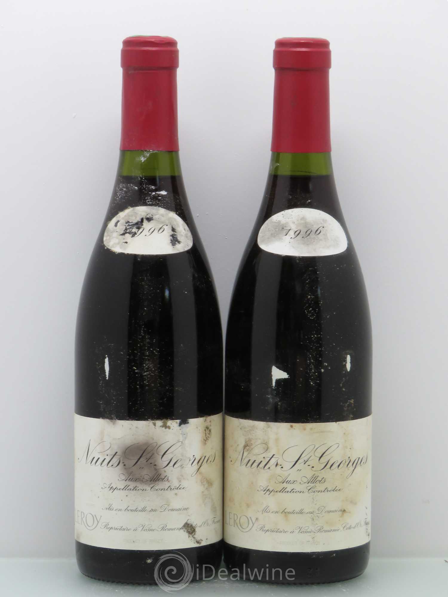 Nuits-Saint-Georges Aux Allots Leroy (Domaine) 1996 - Lot de 2 bouteilles - 0