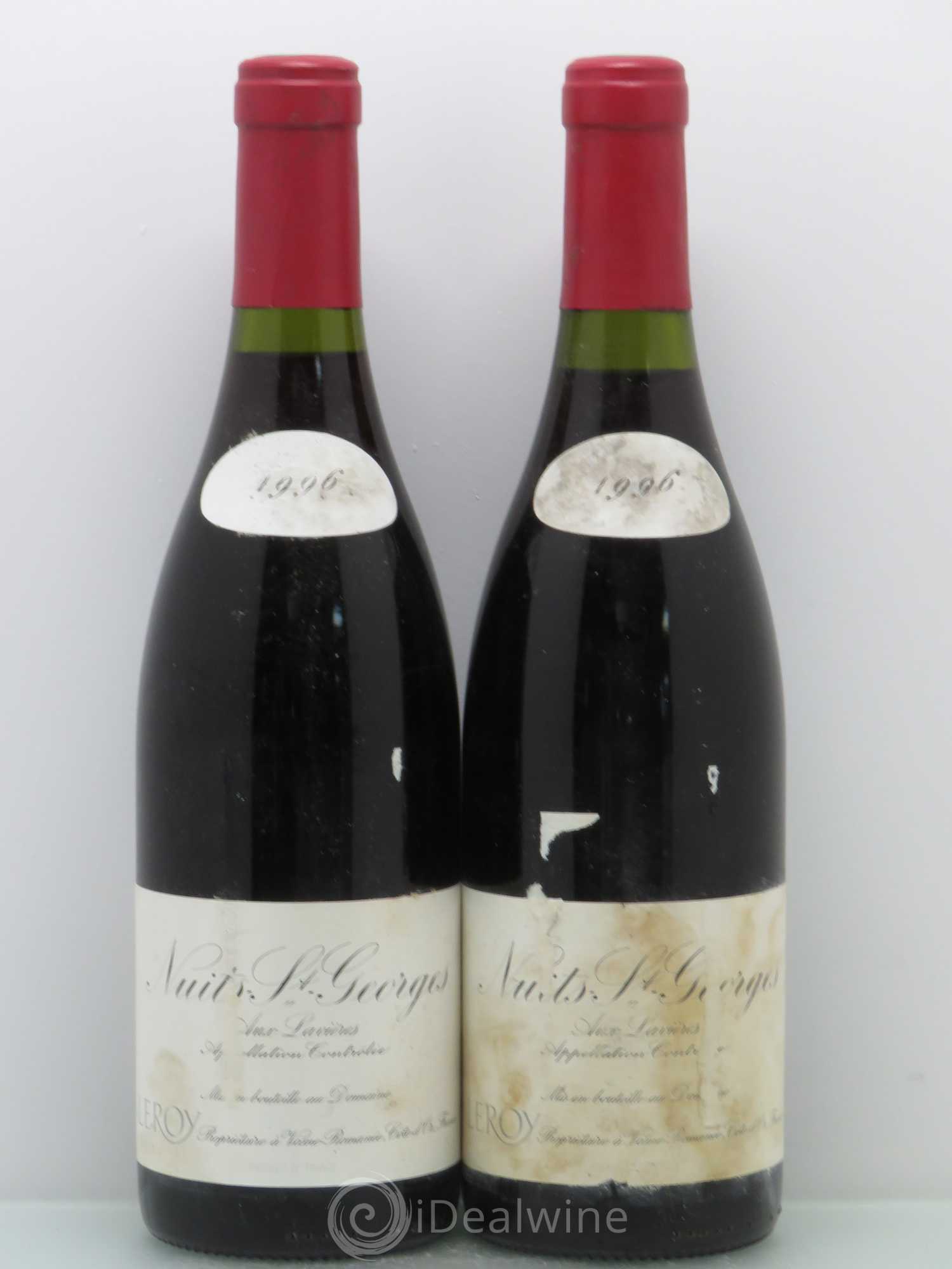 Nuits-Saint-Georges Aux Lavières Leroy (Domaine) 1996 - Lot de 2 bouteilles - 0