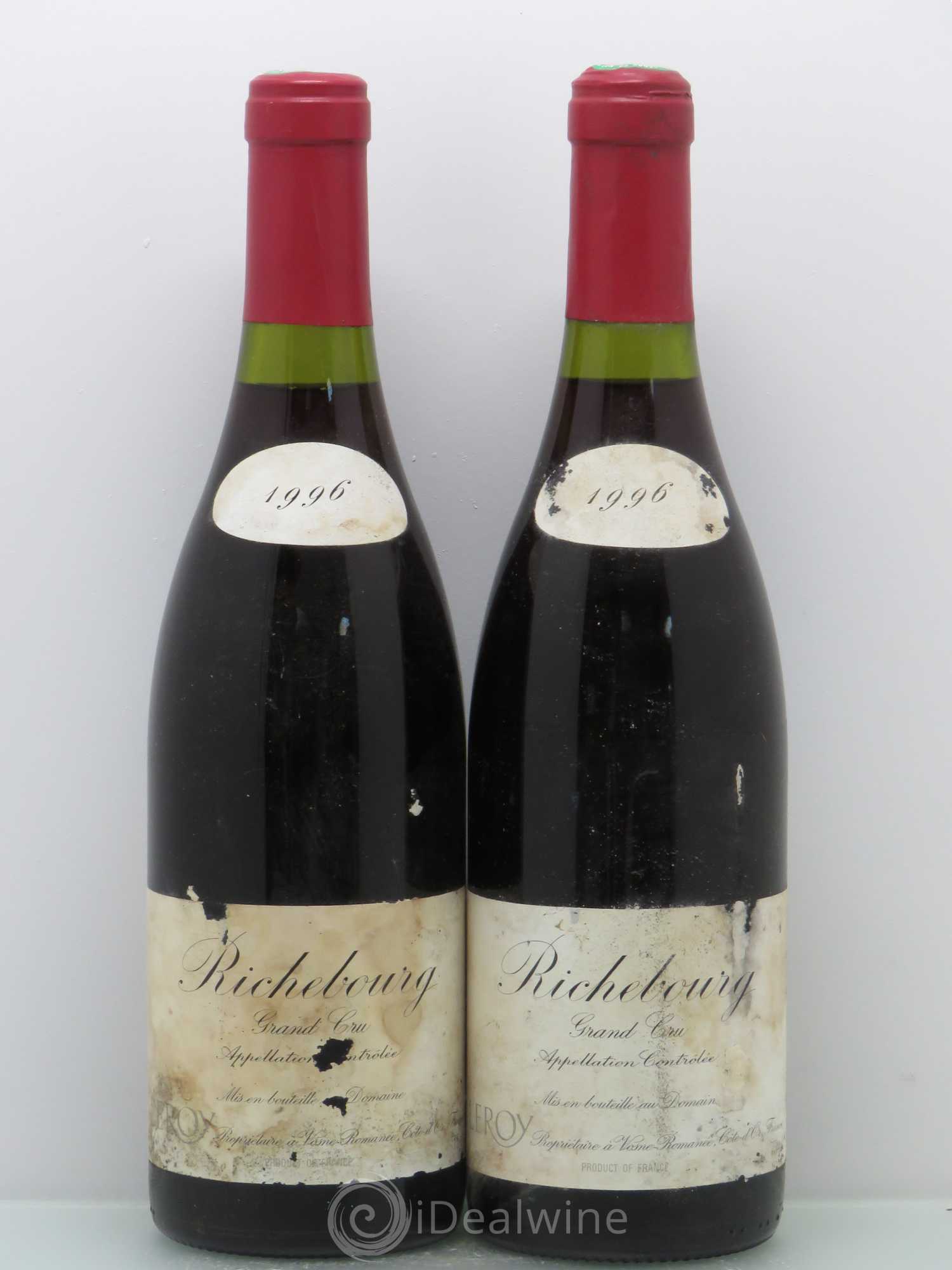 Richebourg Grand Cru Leroy (Domaine) 1996 - Lot de 2 bouteilles - 0
