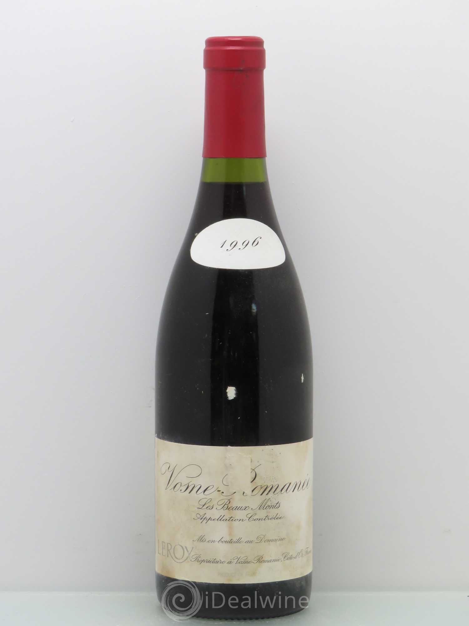 Vosne-Romanée 1er Cru Les Beaux-Monts Leroy (Domaine) 1996 - Lot de 1 bouteille - 0
