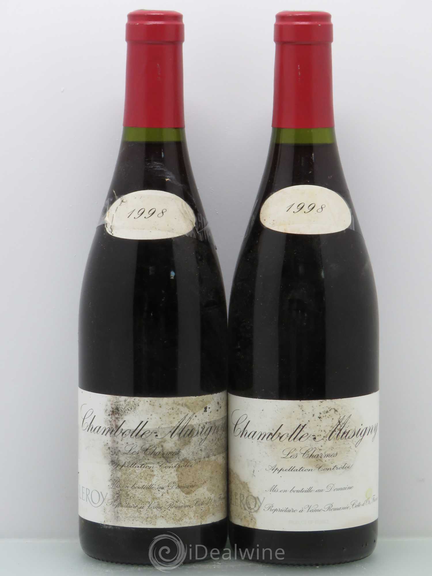 Chambolle-Musigny 1er Cru Les Charmes Leroy (Domaine) 1998 - Lot de 2 bouteilles - 0