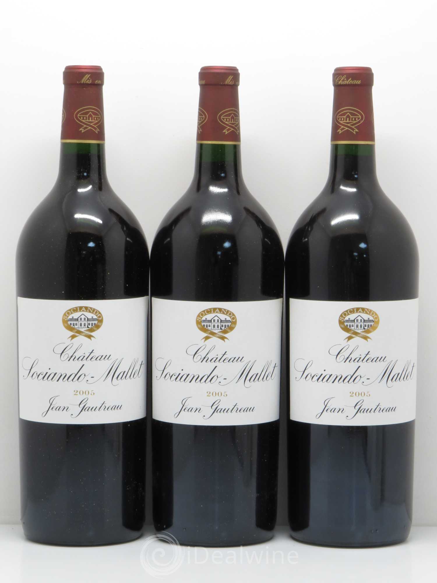 Château Sociando Mallet 2005 - Lot de 3 magnums - 0