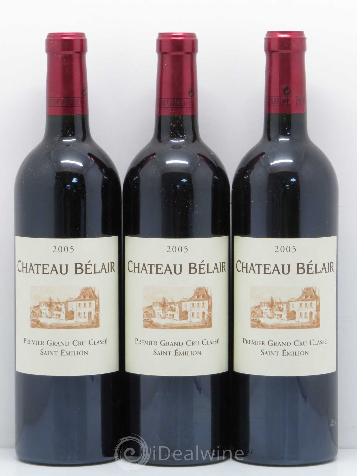 Château Belair (Belair-Monange) 1er Grand Cru Classé B 2005 - Lot de 6 bouteilles - 1