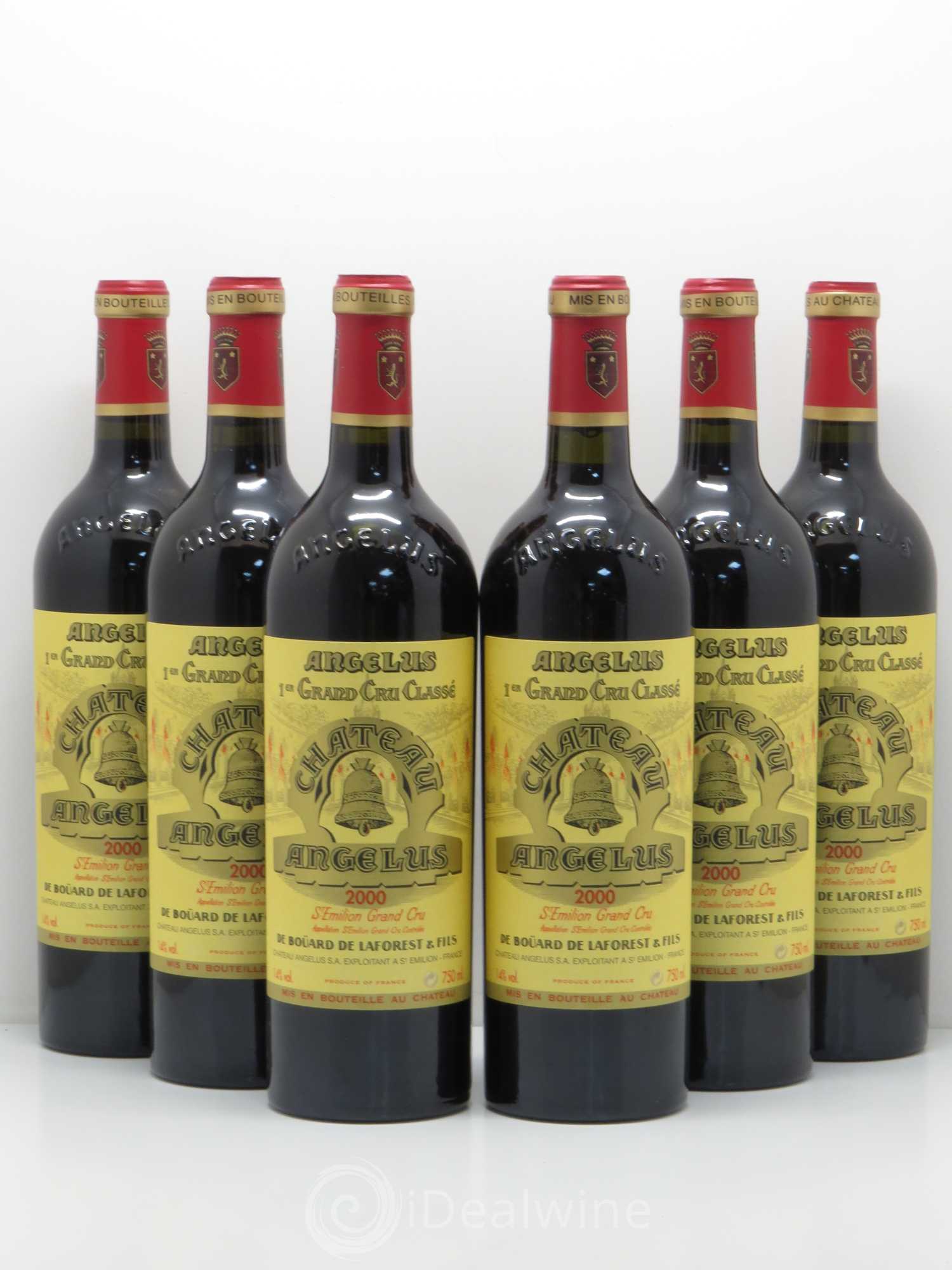 Château Angélus 1er Grand Cru Classé A 2000 - Lot de 6 bouteilles - 0