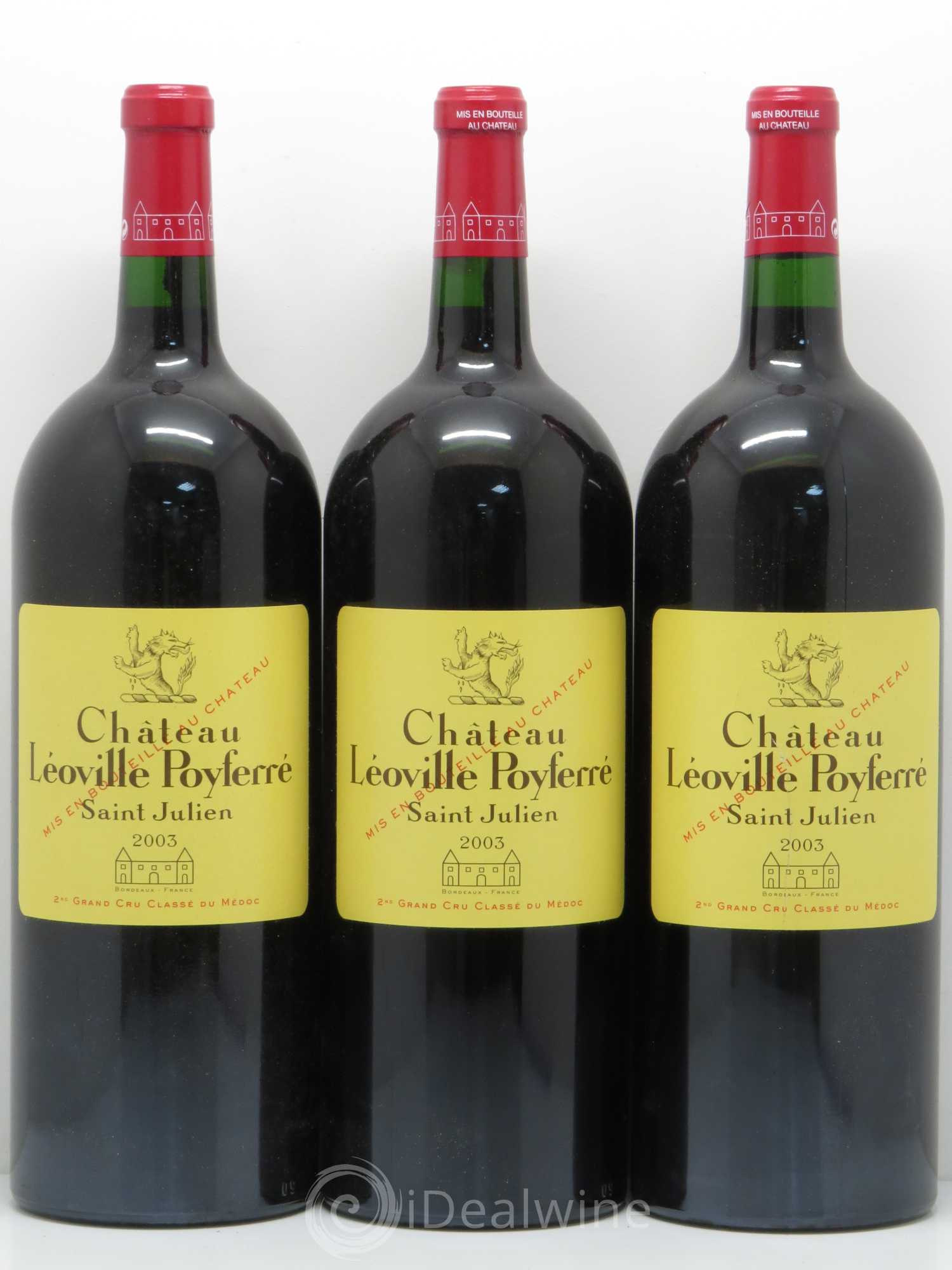 Château Léoville Poyferré 2ème Grand Cru Classé 2003 - Lot de 3 magnums - 0