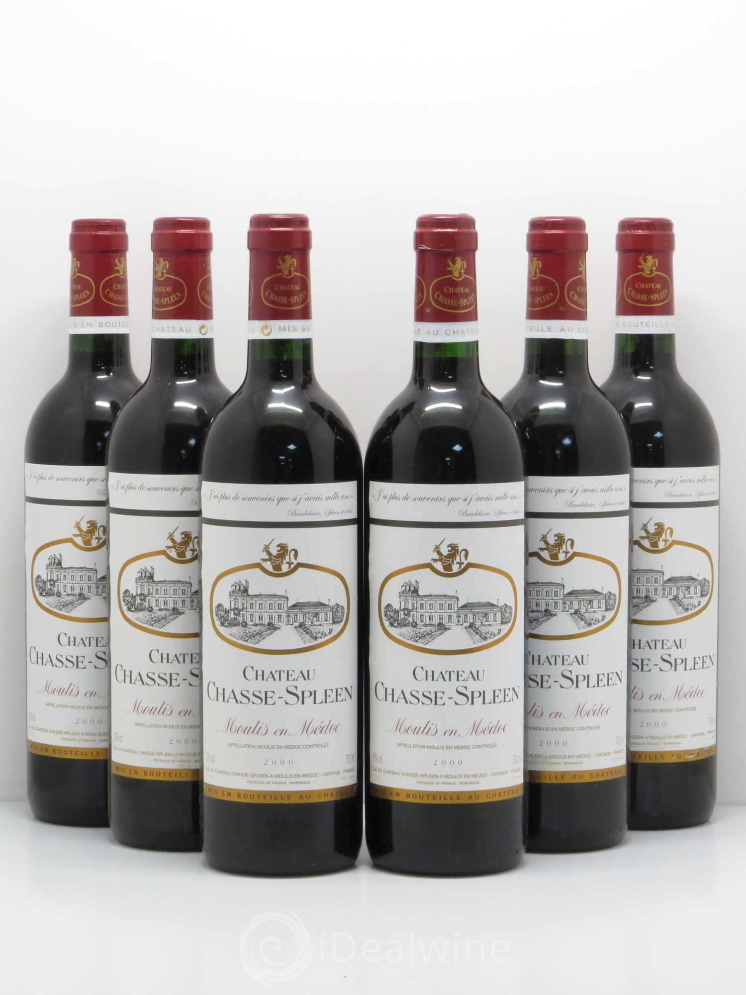 Château Chasse Spleen 2000 - Lot de 6 bouteilles - 0