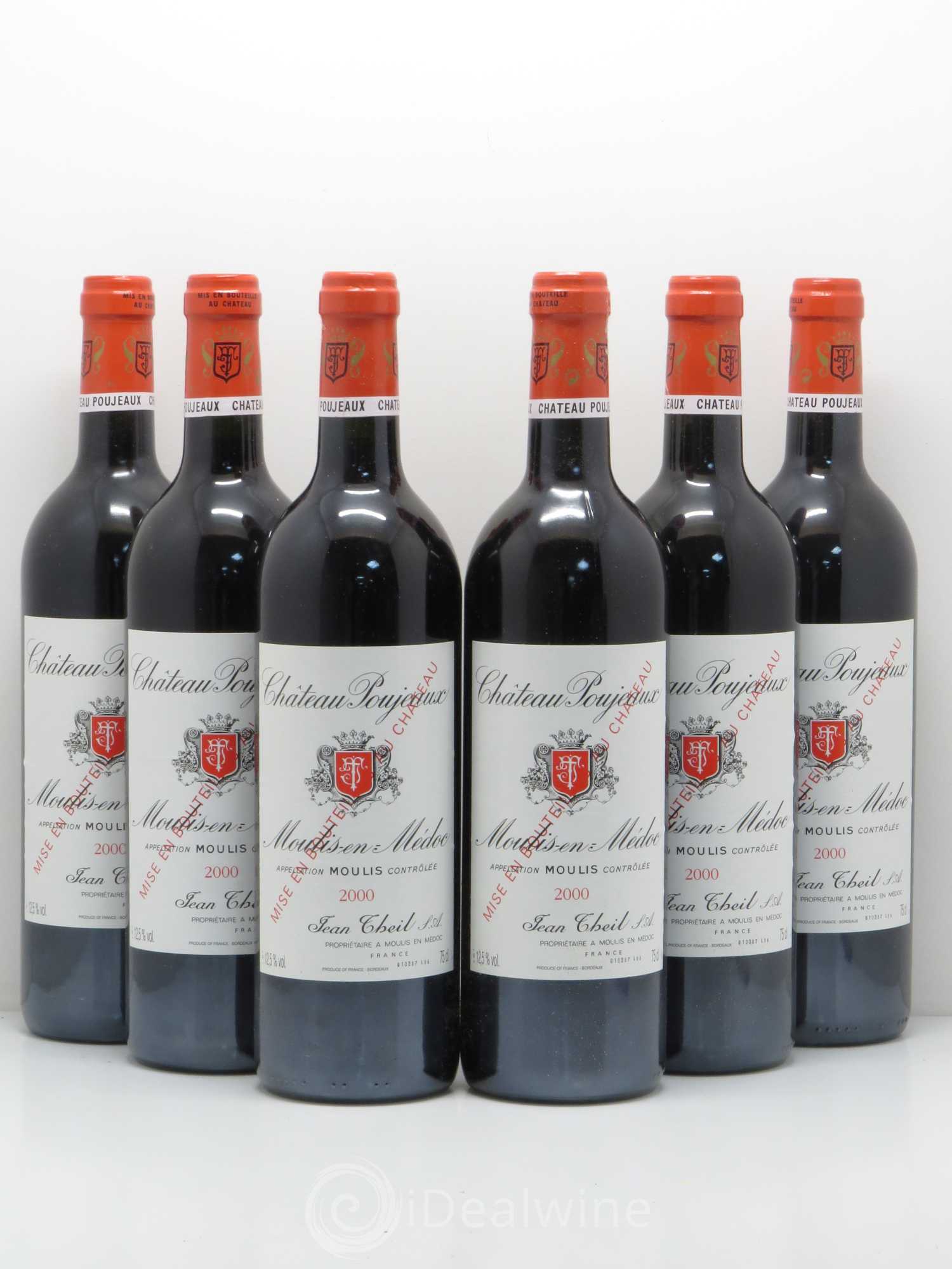 Château Poujeaux 2000 - Lot de 6 bouteilles - 0