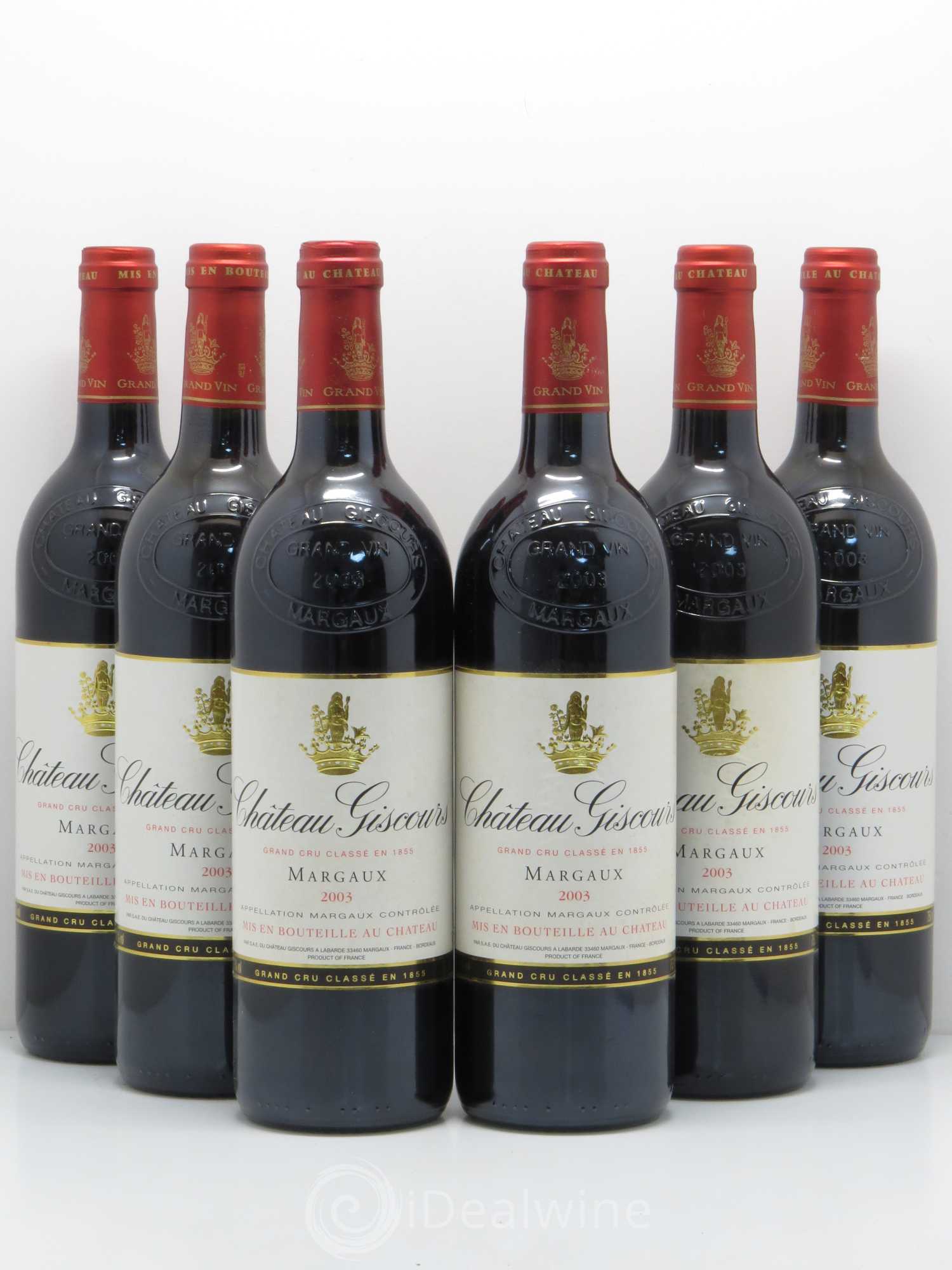 Château Giscours 3ème Grand Cru Classé 2003 - Lot de 6 bouteilles - 0