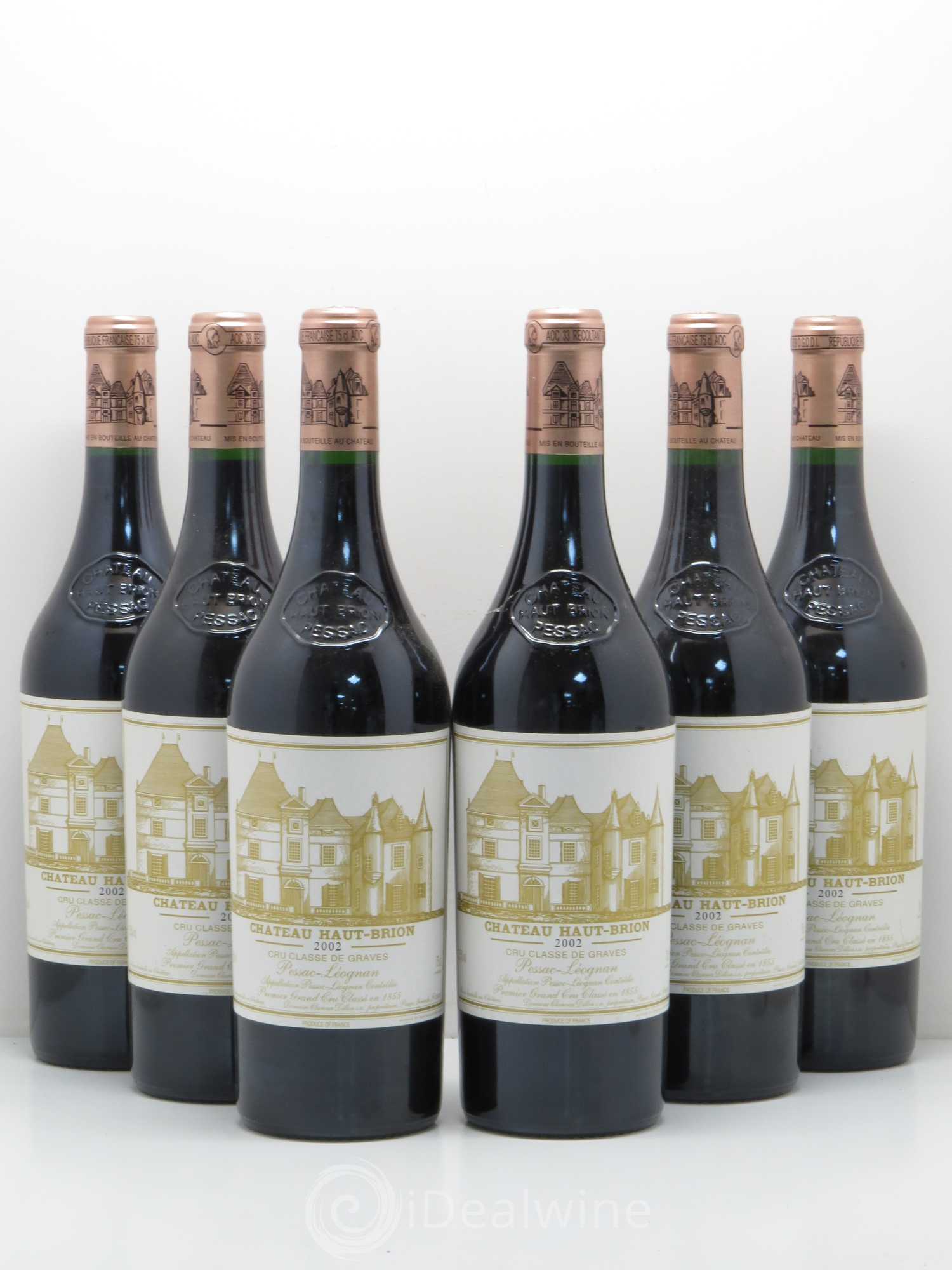 Château Haut Brion 1er Grand Cru Classé 2002 - Lot de 6 bouteilles - 0