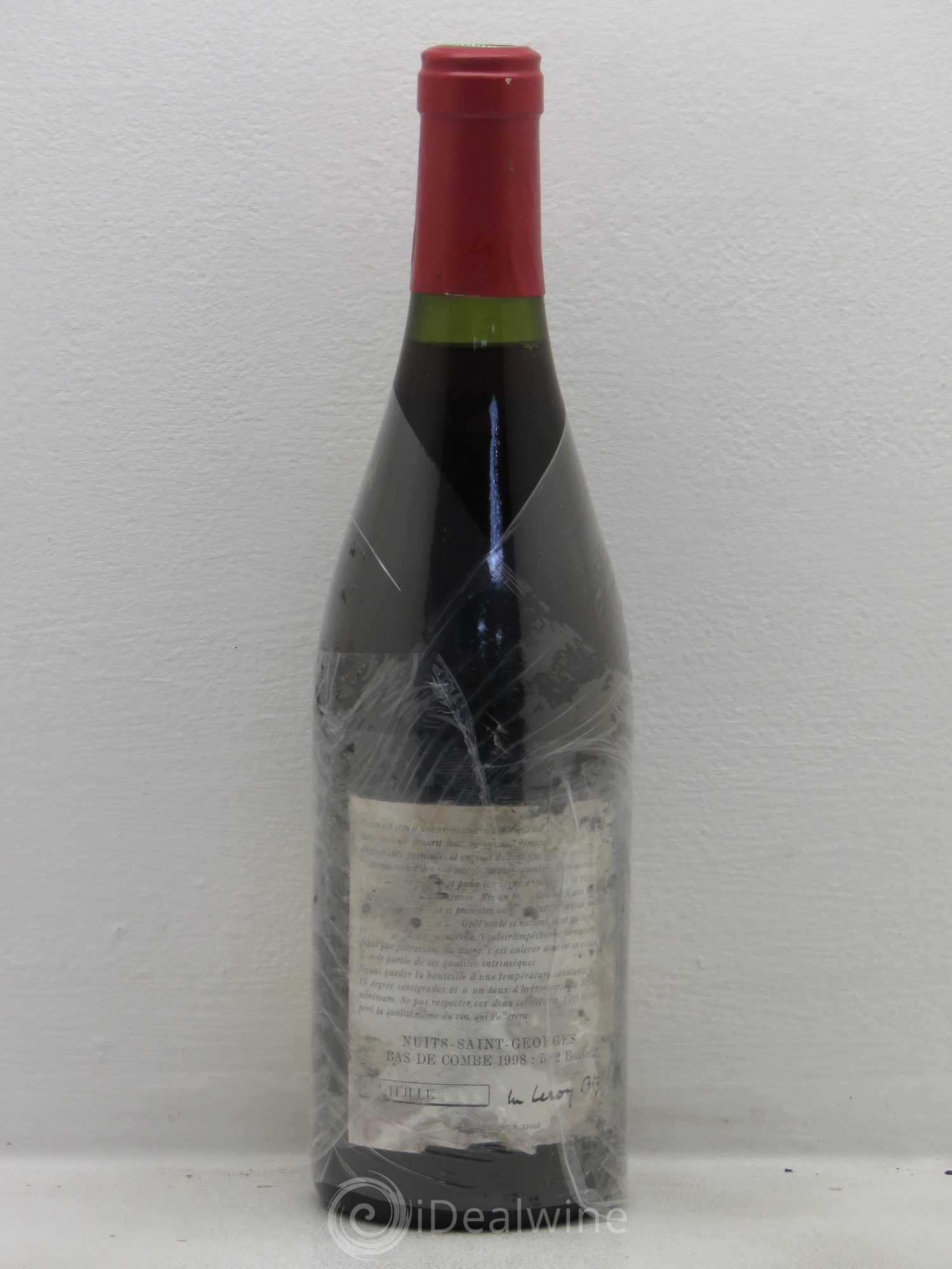 Nuits-Saint-Georges Bas de Combes Leroy (Domaine) 1998 - Lot de 1 bouteille - 1