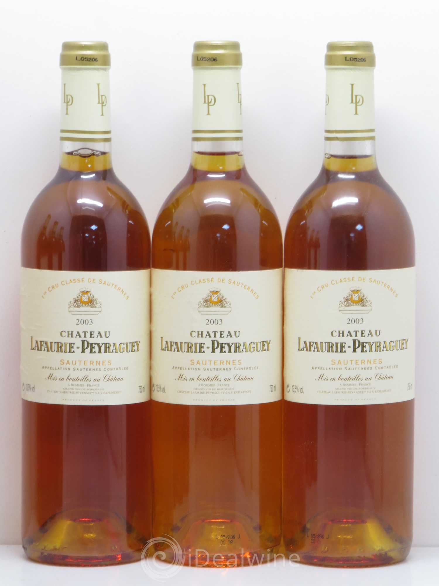 Château Lafaurie-Peyraguey 1er Grand Cru Classé 2003 - Lotto di 6 bottiglie - 1