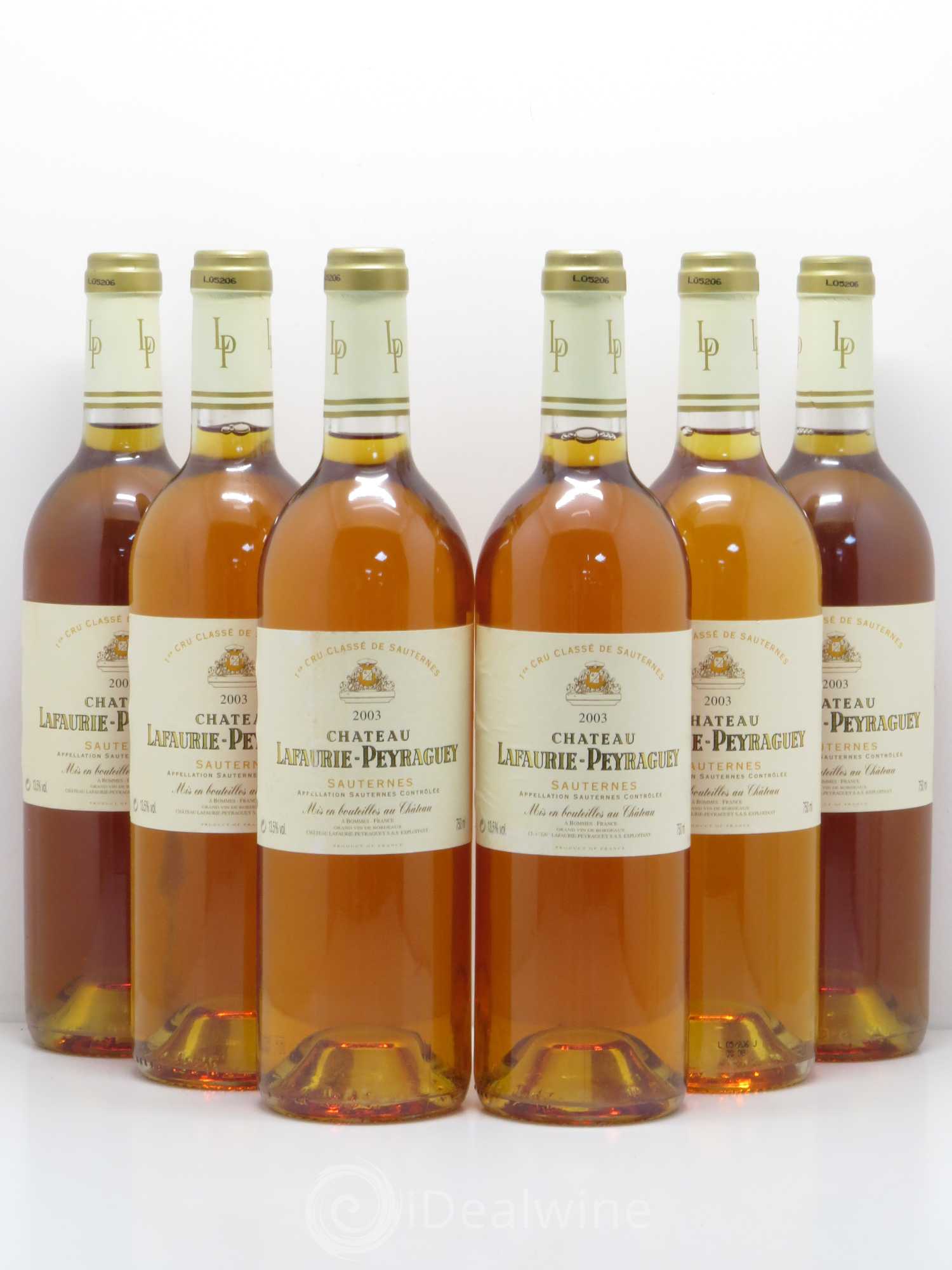 Château Lafaurie-Peyraguey 1er Grand Cru Classé 2003 - Lotto di 6 bottiglie - 0