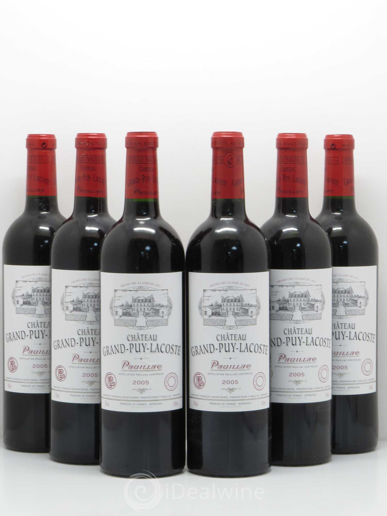 Château Grand Puy Lacoste 5ème Grand Cru Classé 2005 - Lot de 6 bouteilles - 0