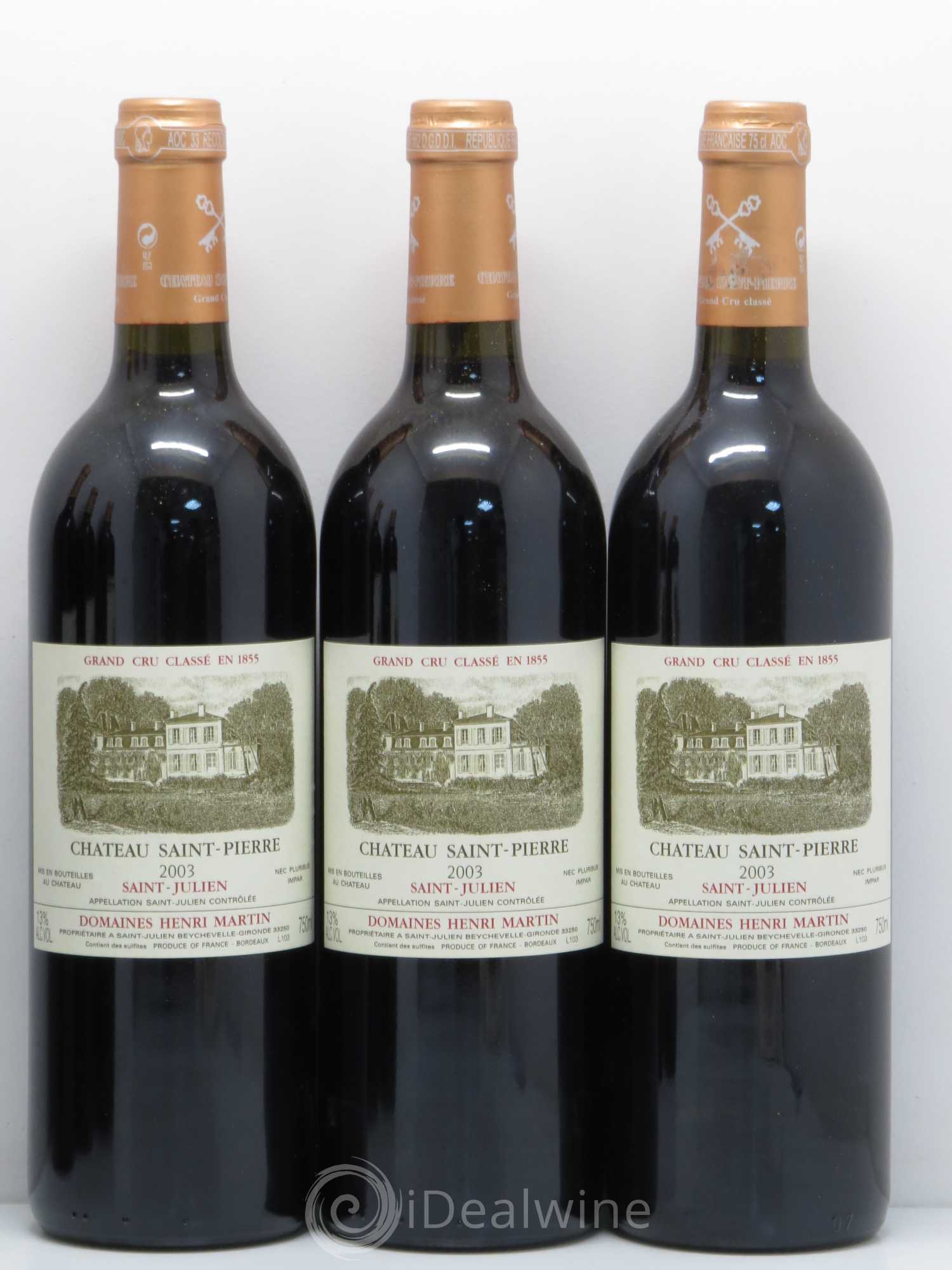 Château Saint-Pierre 4ème Grand Cru Classé 2003 - Lot de 6 bouteilles - 2