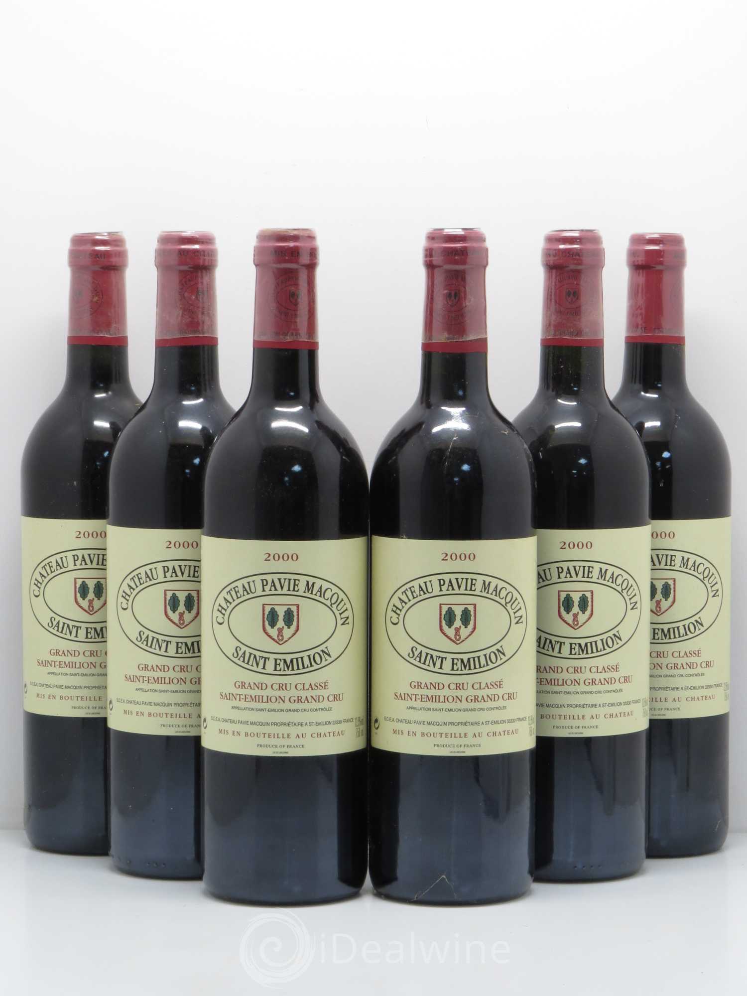 Château Pavie Macquin 1er Grand Cru Classé B 2000 - Lot de 6 bouteilles - 0