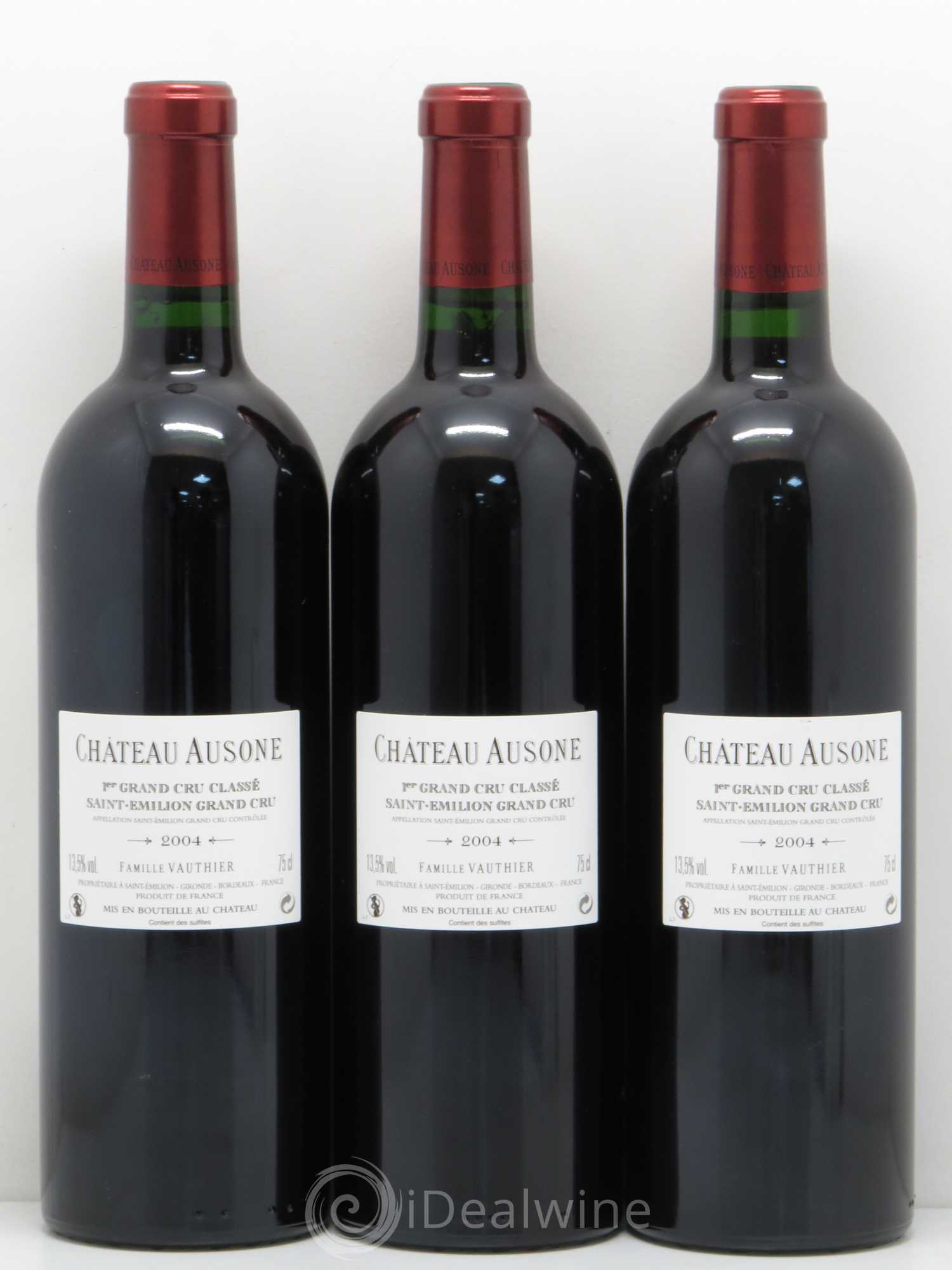 Château Ausone 1er Grand Cru Classé A 2004 - Lot de 3 bouteilles - 1