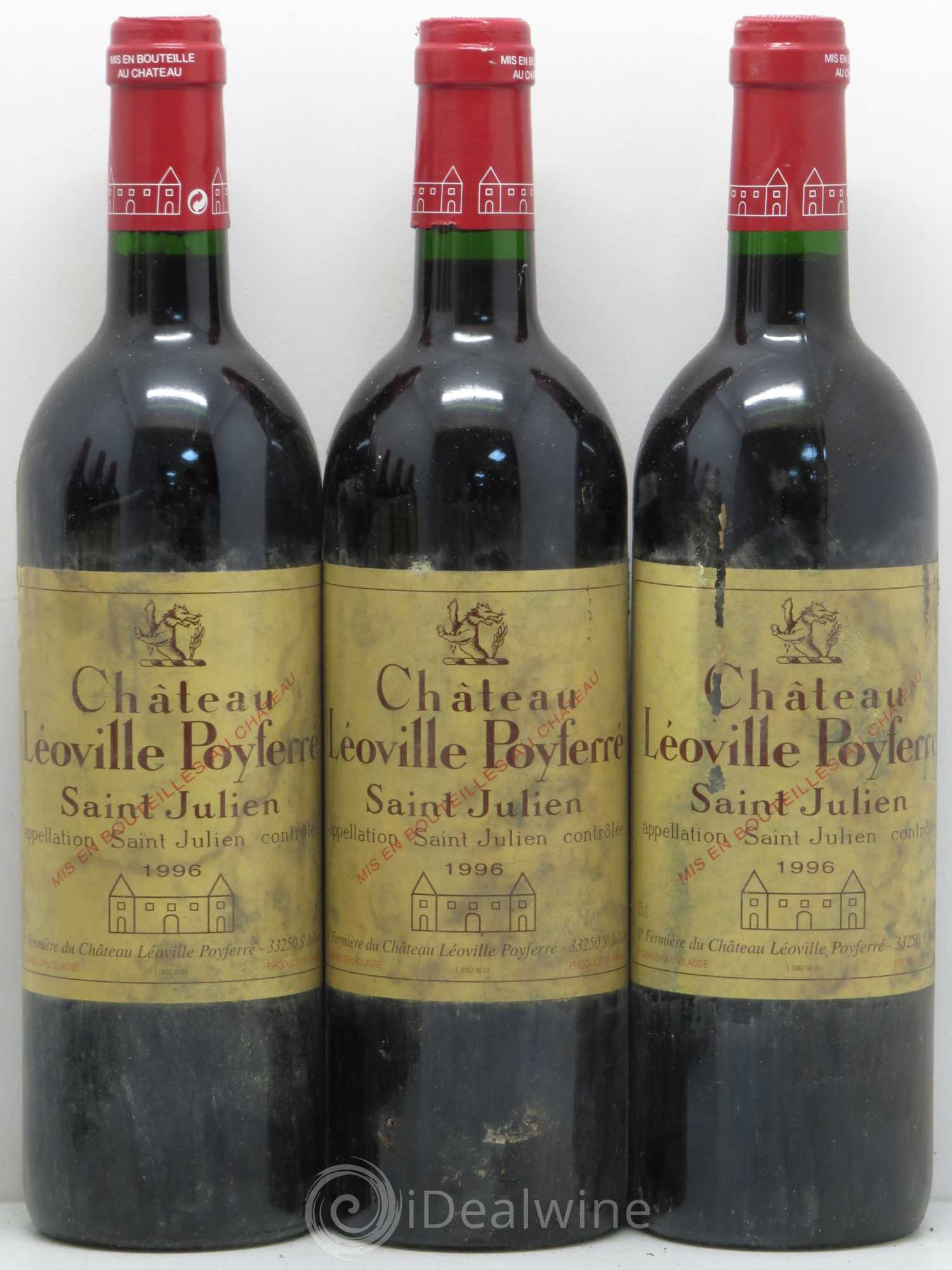 Château Léoville Poyferré 2ème Grand Cru Classé 1996 - Lot de 6 bouteilles - 1