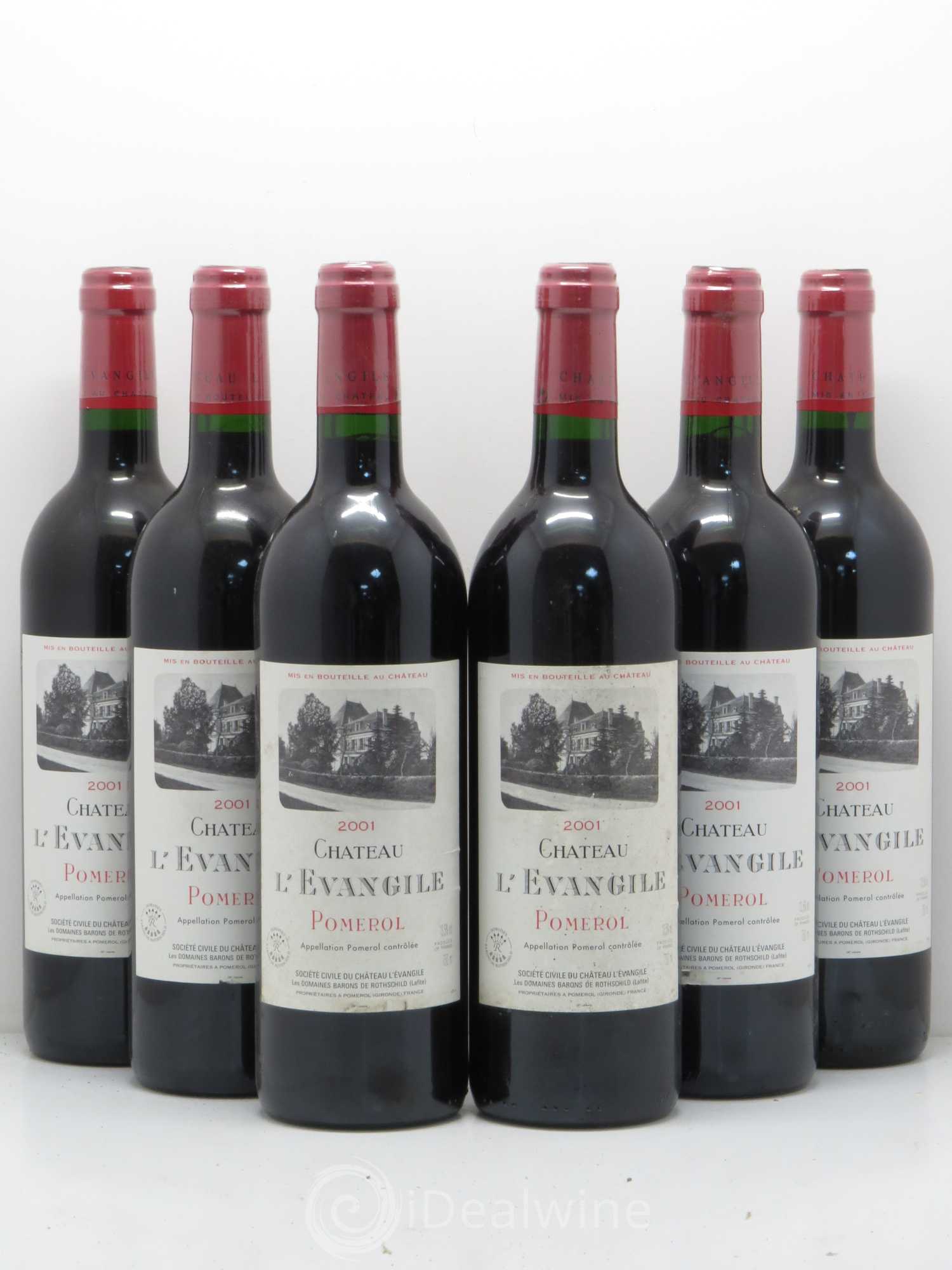 Château l' Évangile 2001 - Lot de 6 bouteilles - 0