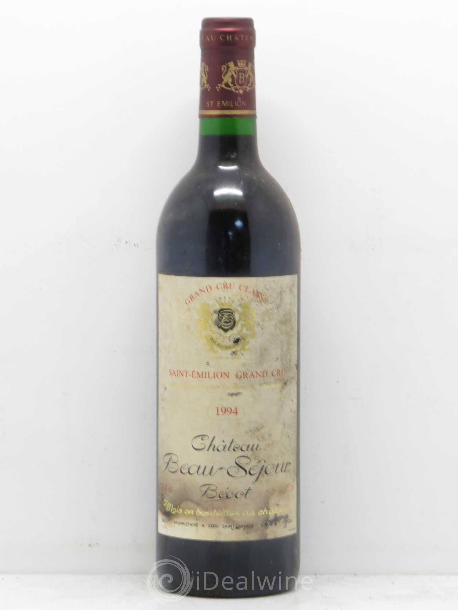 Château Beau-Séjour Bécot 1er Grand Cru Classé B 1994 - Lot de 1 bouteille - 0