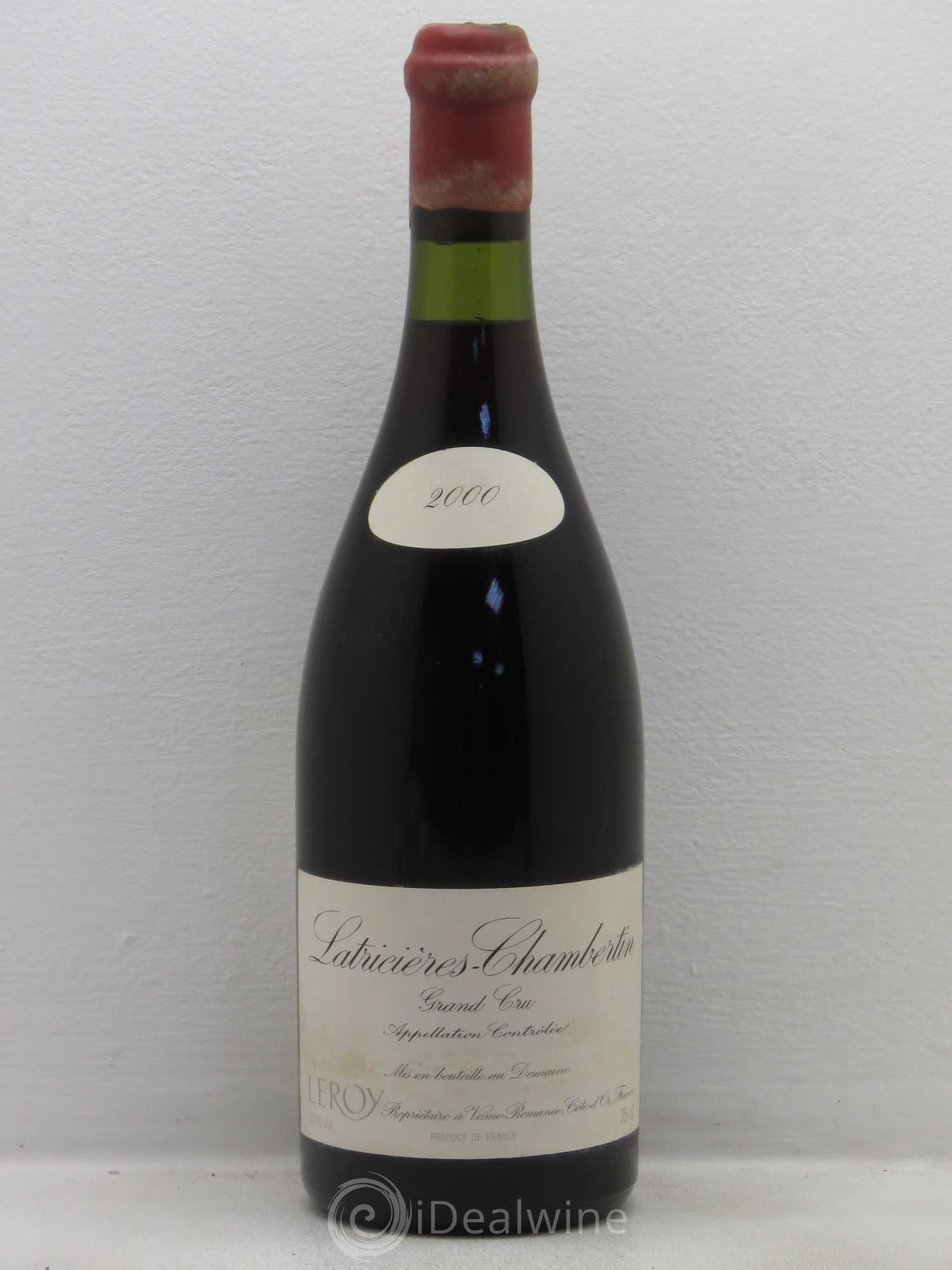 Latricières-Chambertin Grand Cru Leroy (Domaine) 2000 - Lot de 1 bouteille - 0